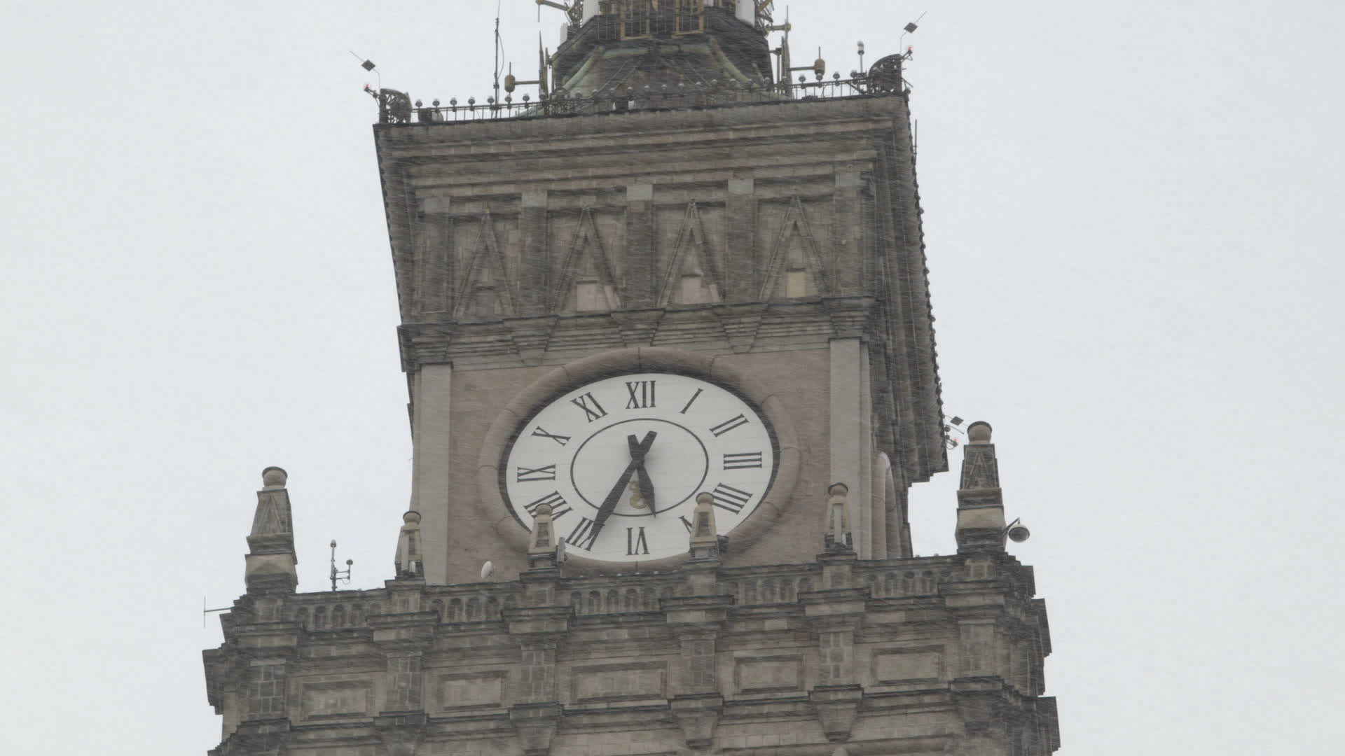 Spring Snowstorm in Warsaw