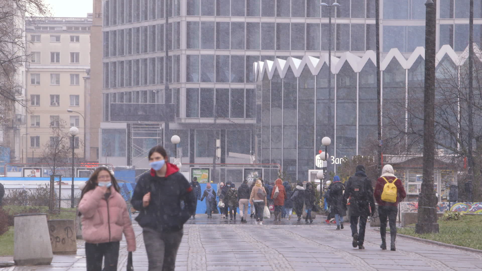 Spring Snowstorm in Warsaw