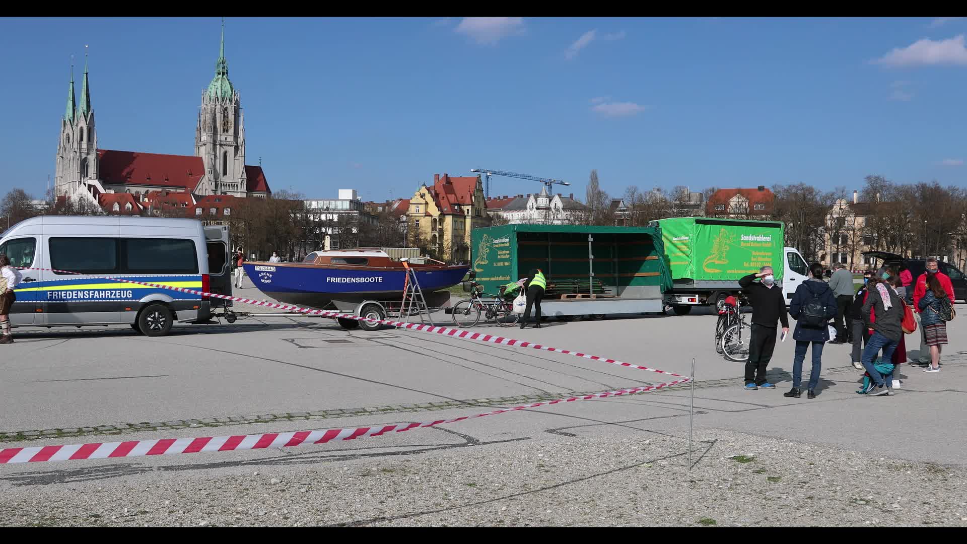 Anti Lockdown (Querdenken) protest in Munich, Germany