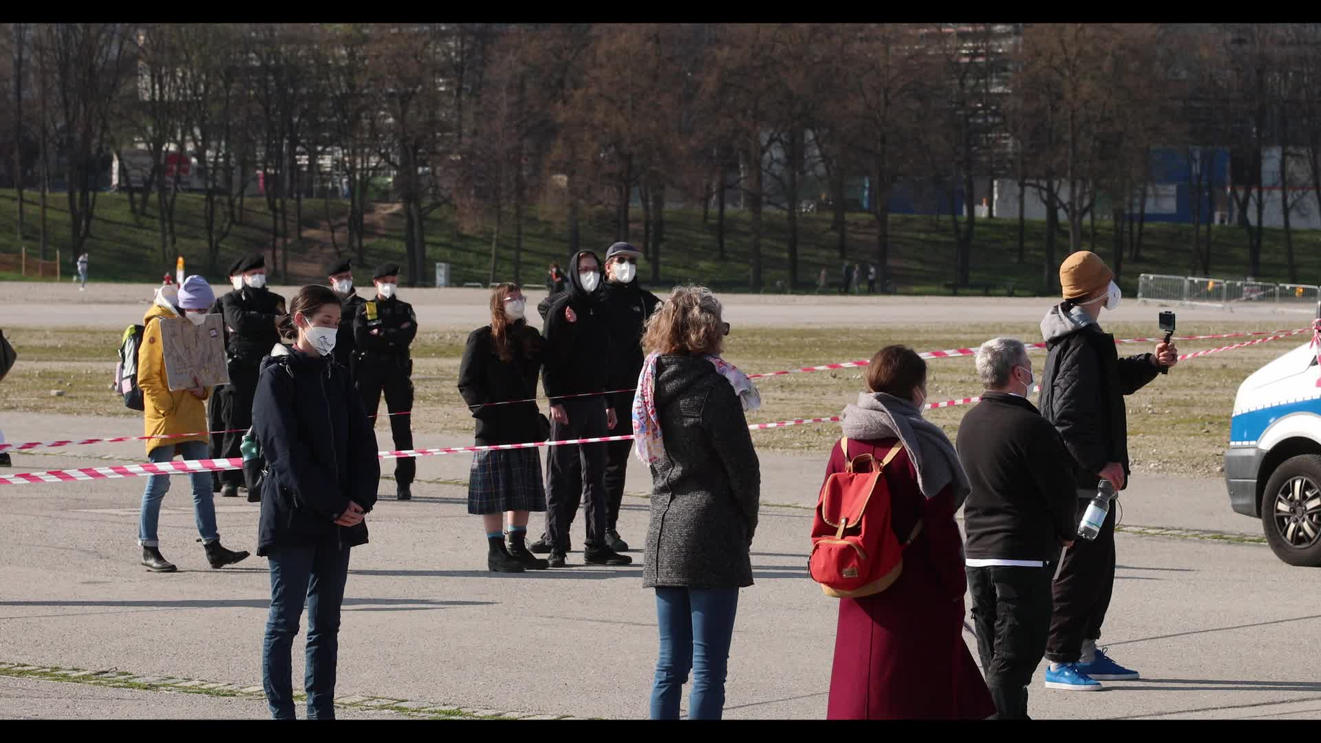 Anti Lockdown (Querdenken) protest in Munich, Germany