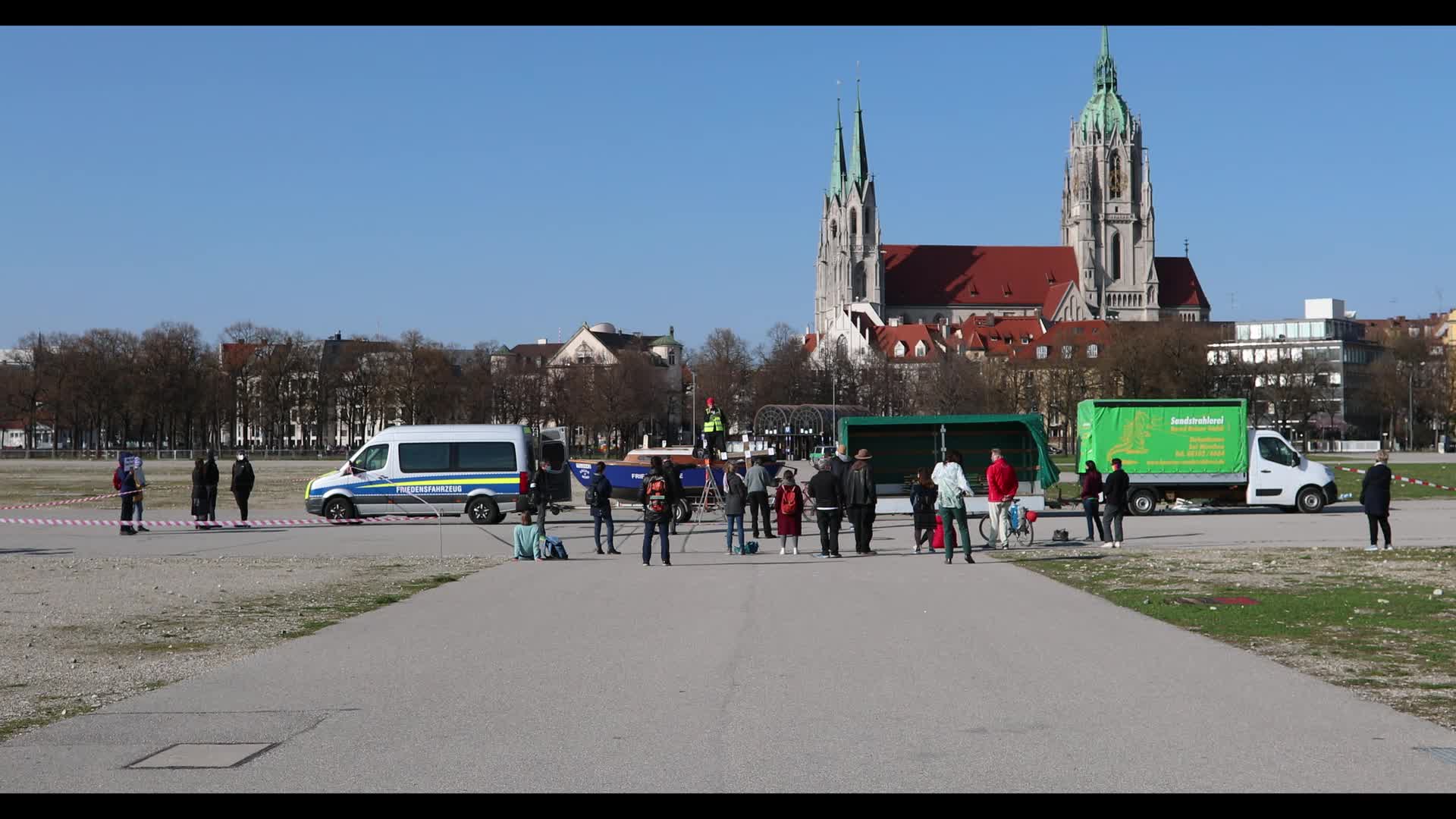 Anti Lockdown (Querdenken) protest in Munich, Germany