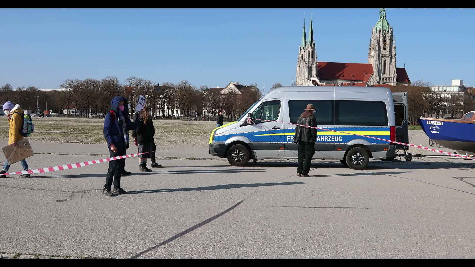 Anti Lockdown (Querdenken) protest in Munich, Germany