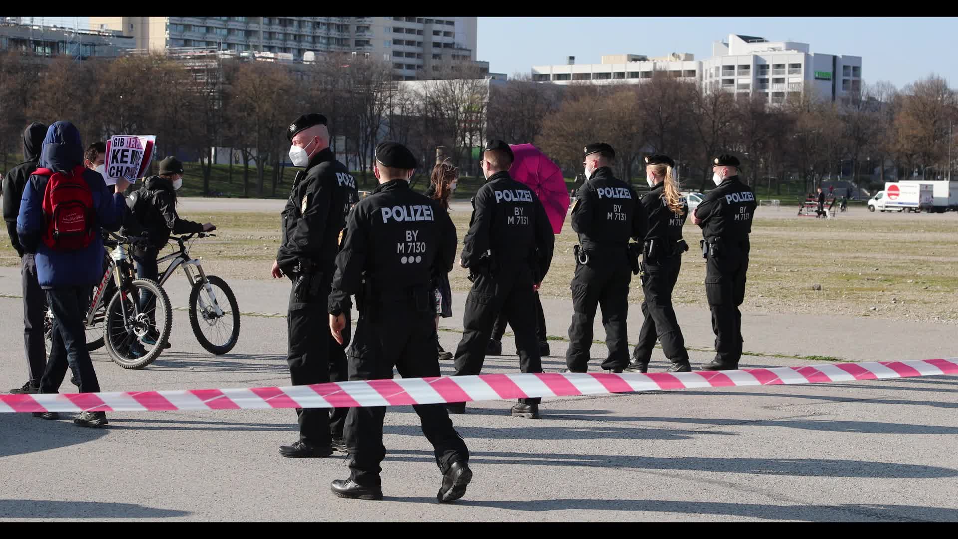 Anti Lockdown (Querdenken) protest in Munich, Germany