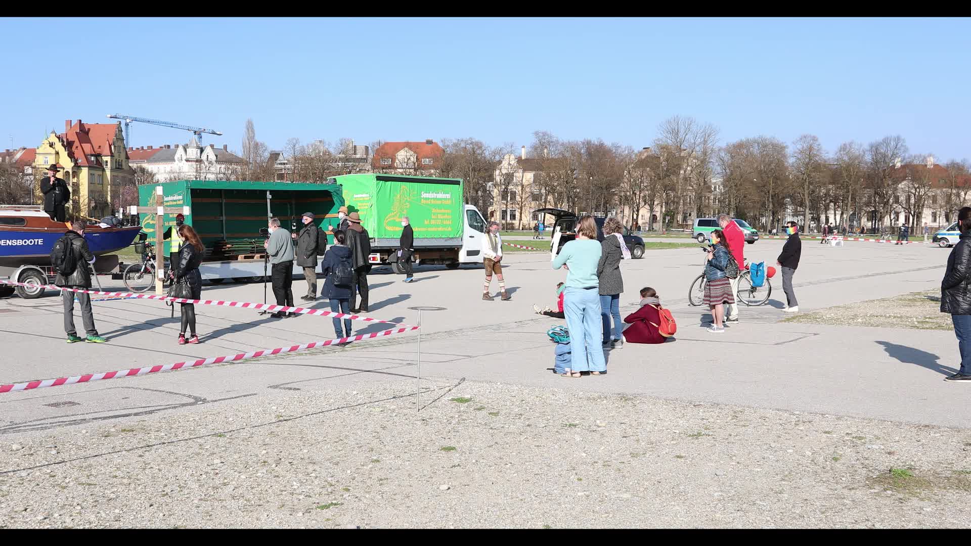 Anti Lockdown (Querdenken) protest in Munich, Germany