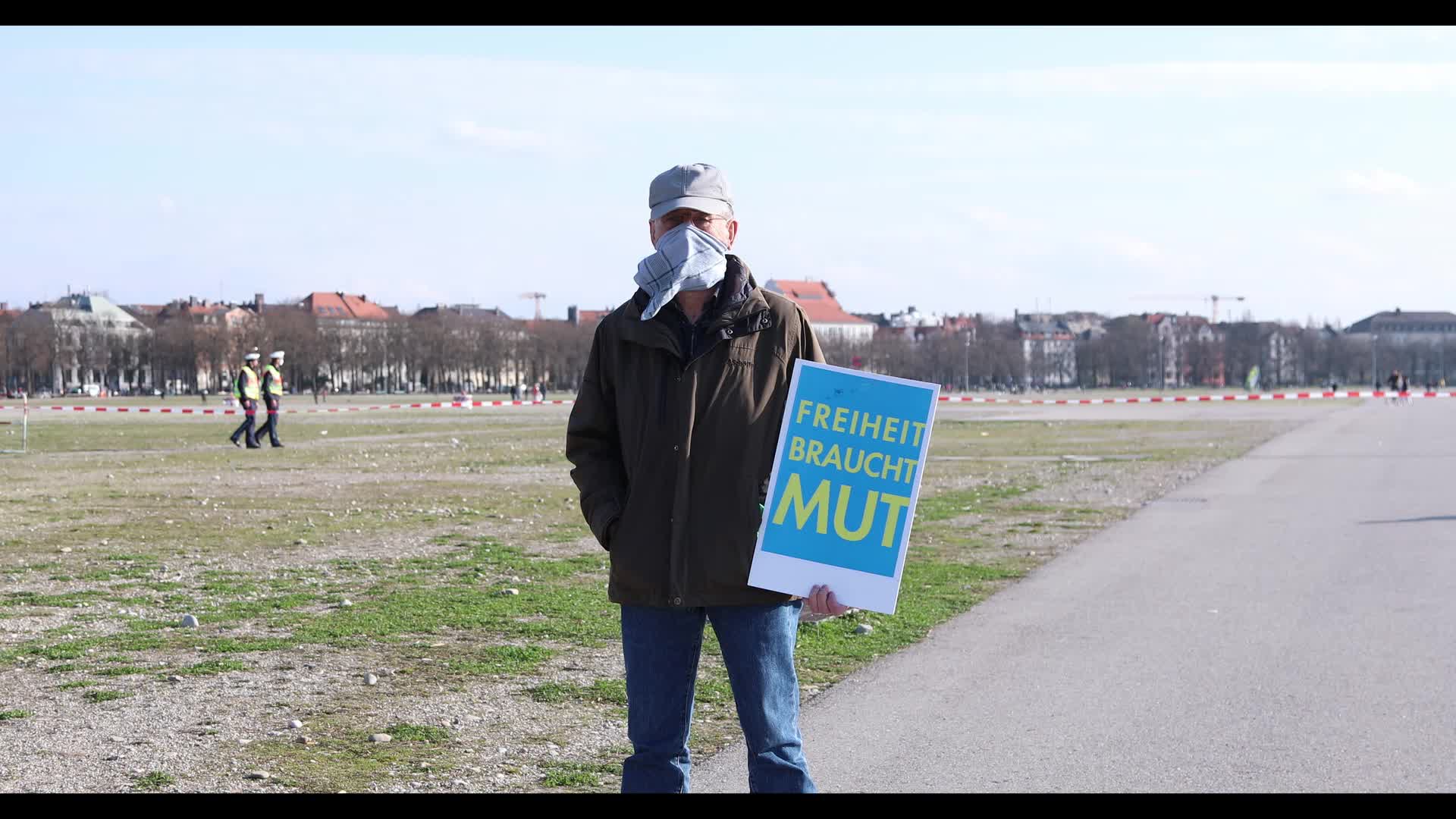 Anti Lockdown (Querdenken) protest in Munich, Germany