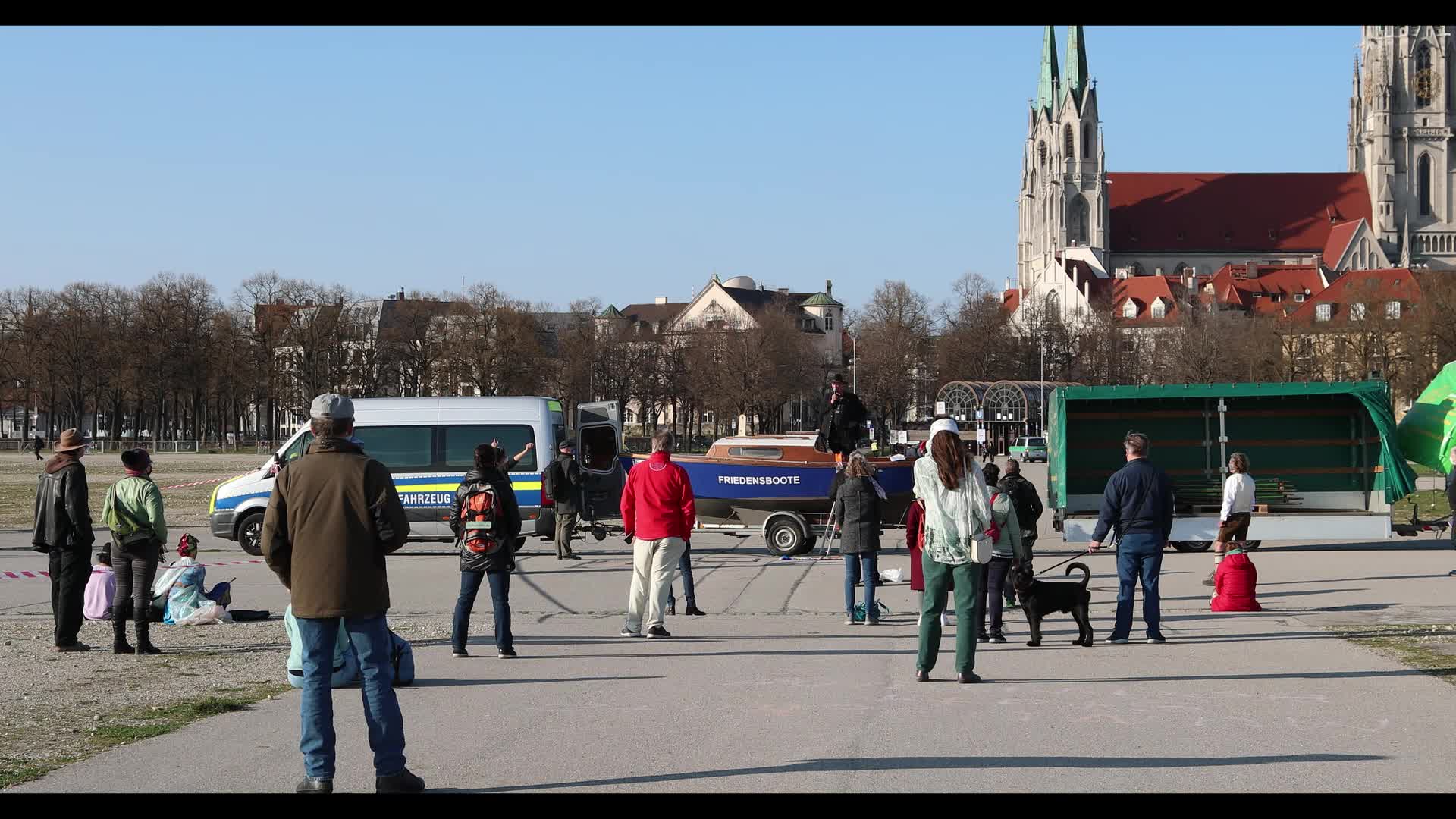 Anti Lockdown (Querdenken) protest in Munich, Germany