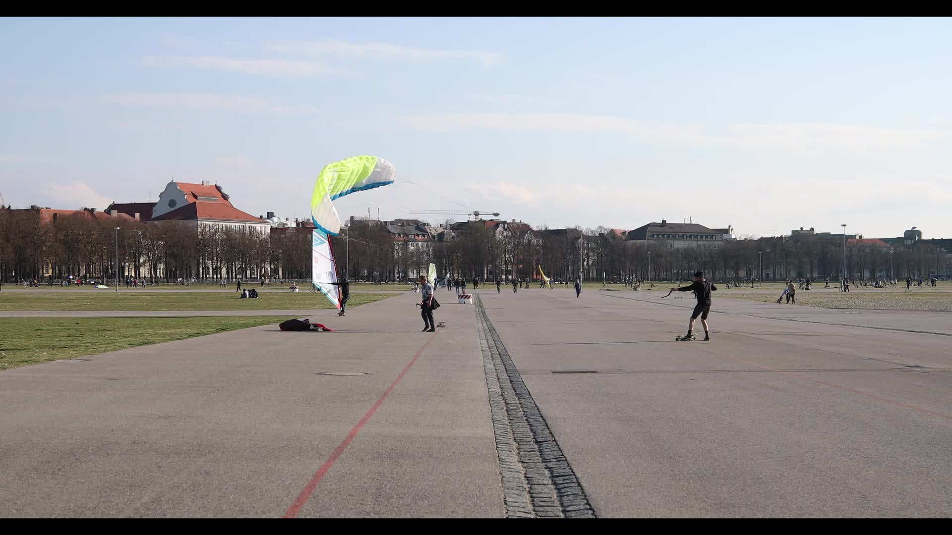 Germans enjoy the sunny weather during the pandemic in Munich, Germany