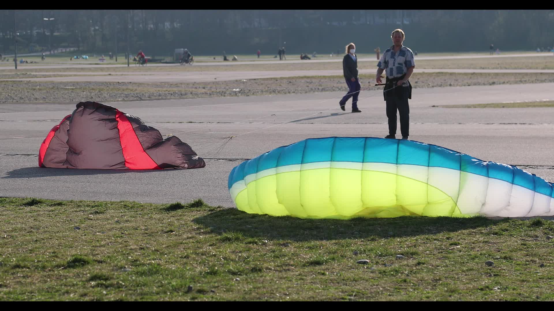 Germans enjoy the sunny weather during the pandemic in Munich, Germany