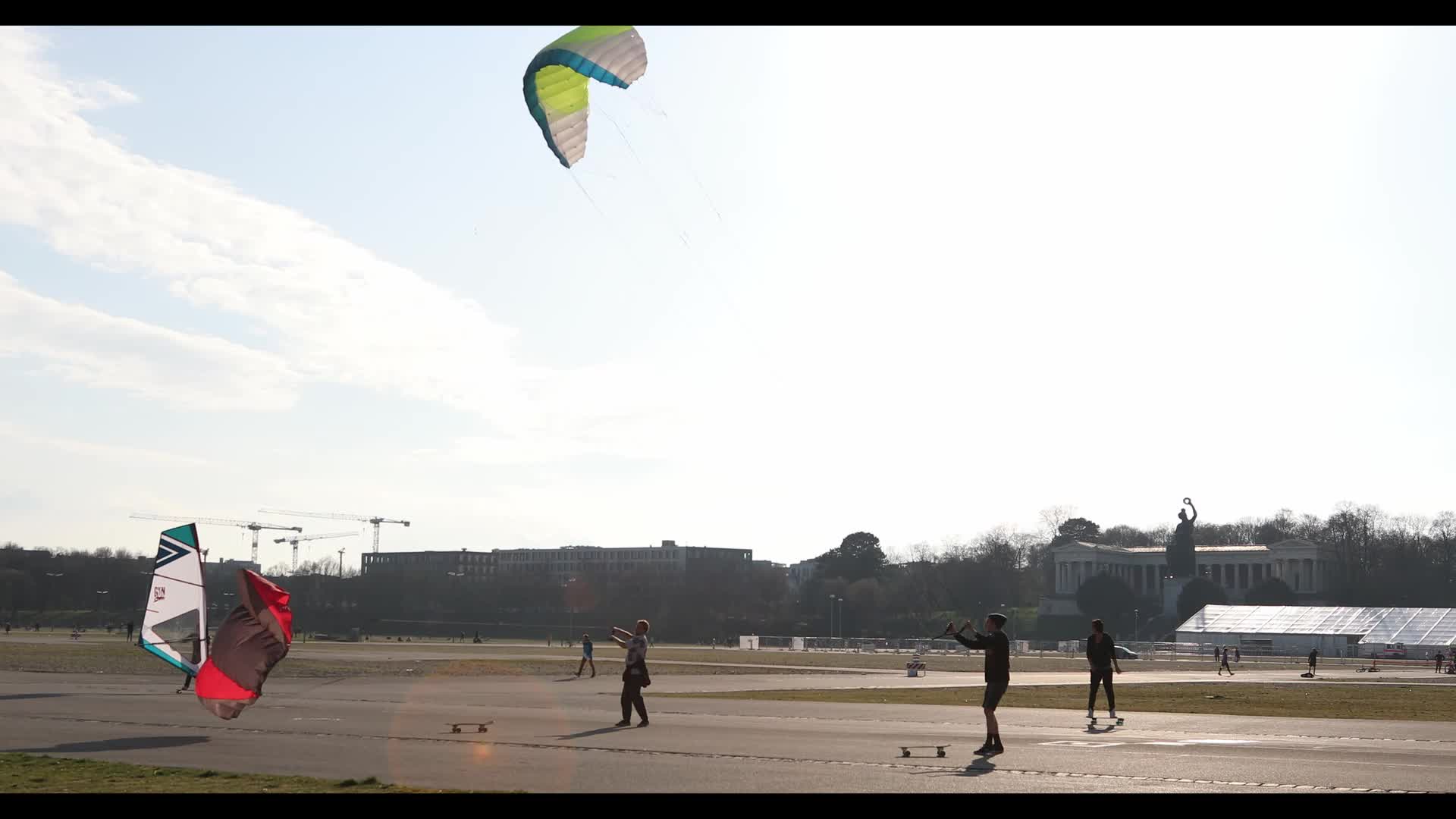 Germans enjoy the sunny weather during the pandemic in Munich, Germany