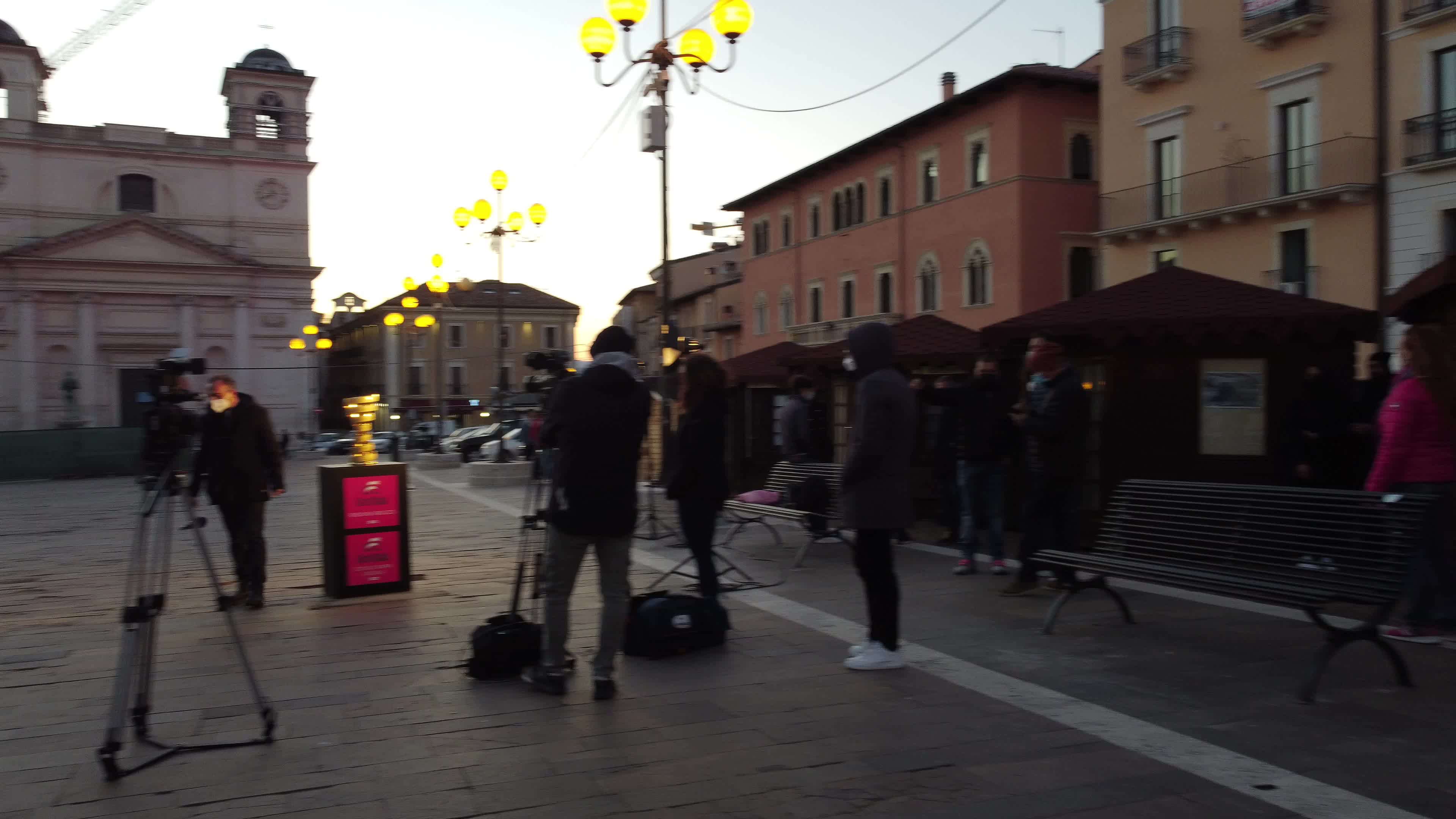 Giro d'Italia Trophy arrives in L'Aquila