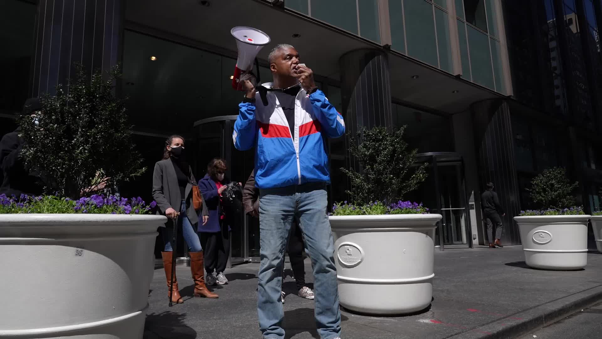 Black Lives Matter Activists Gather At Netherlands Embassy In New York Protesting Against Historical Dutch Slave Trade
