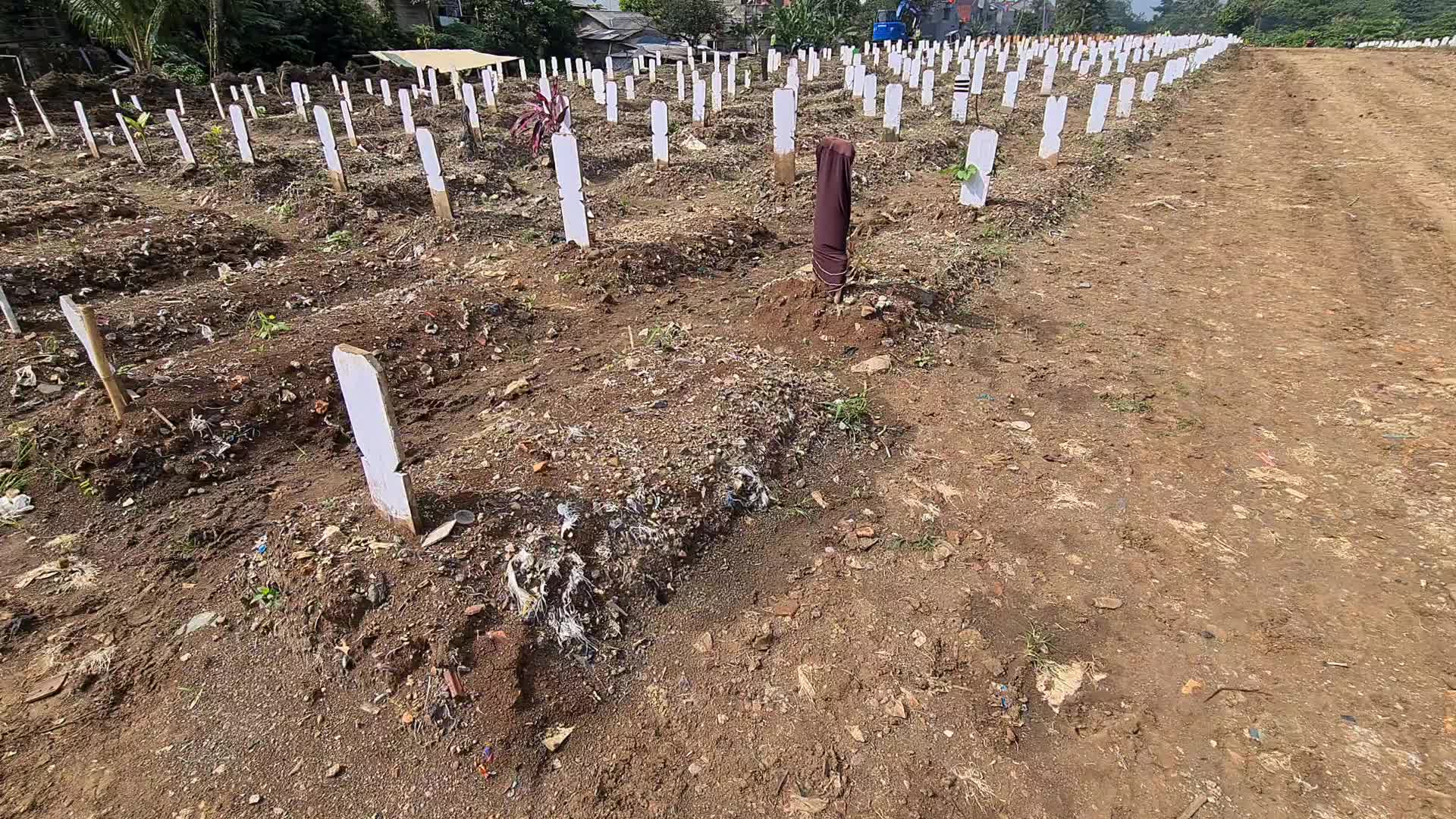 Covid-19 graveyard in Indonesia