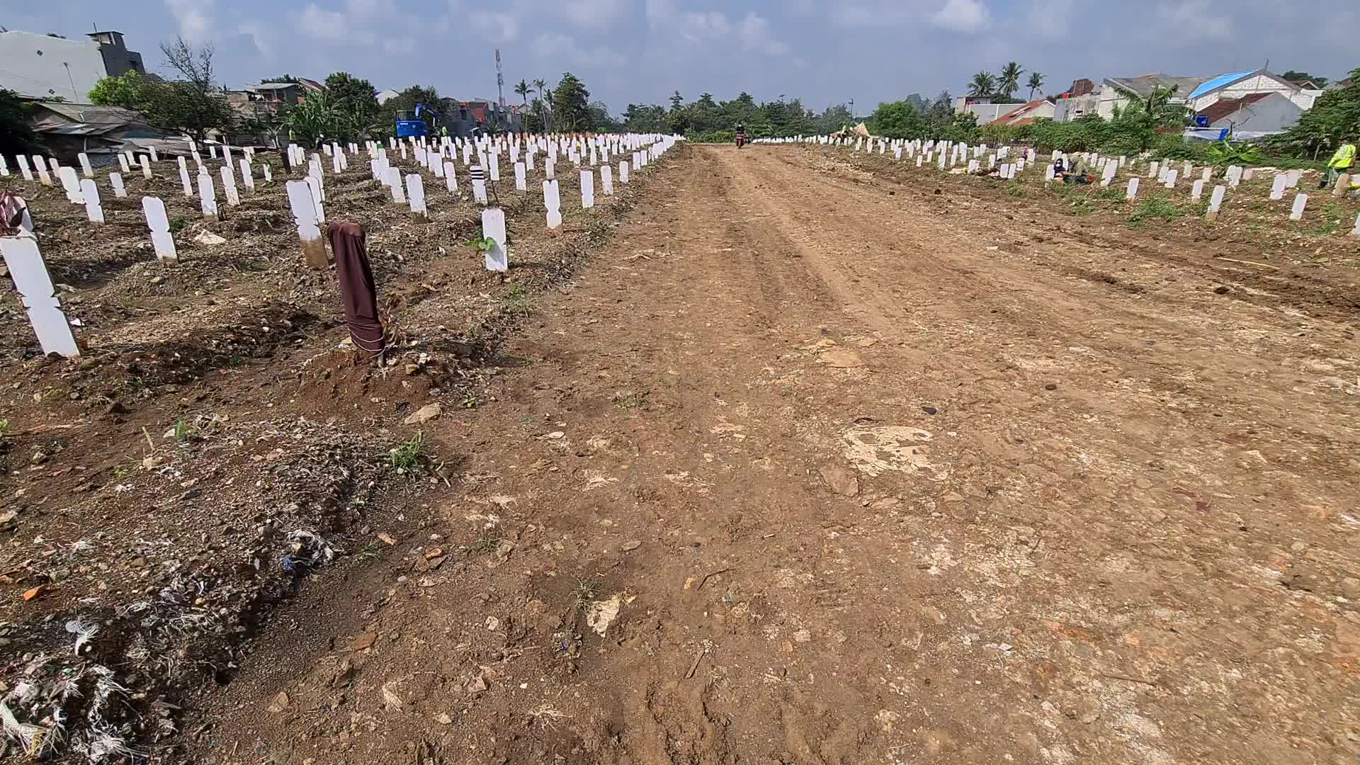 Covid-19 graveyard in Indonesia