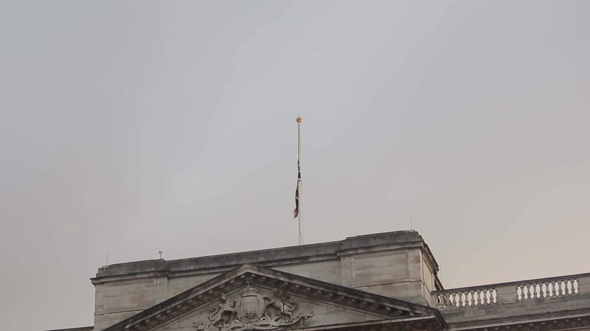 Union flag flies half-mast at Buckingham Palace