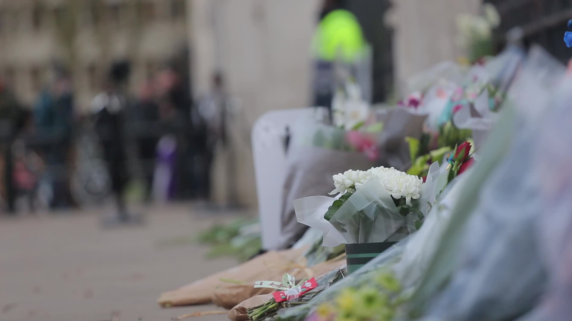Flowers laid at Buckingham Palace following the death of Prince Philip