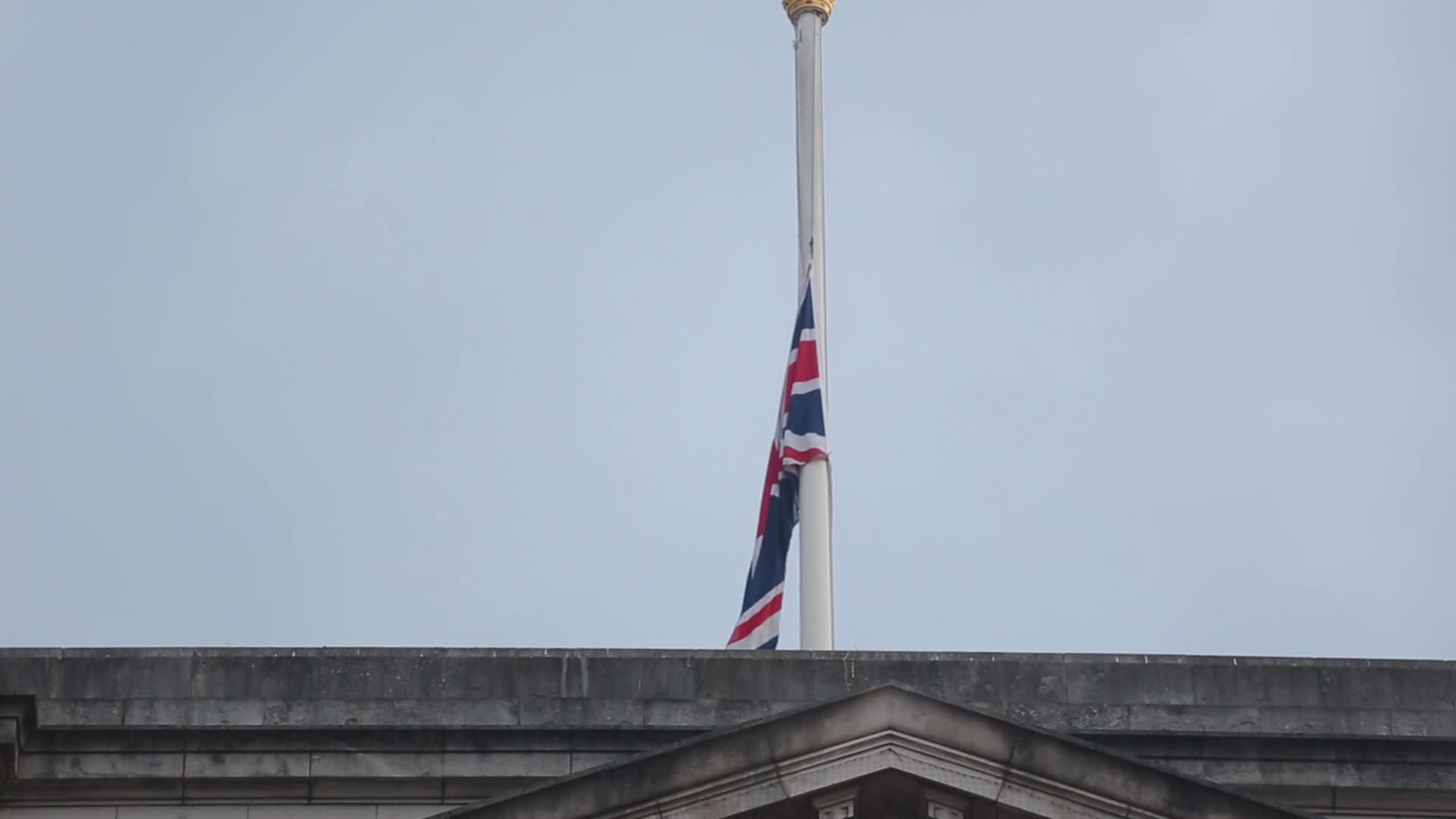 Union flag flies half-mast at Buckingham Palace