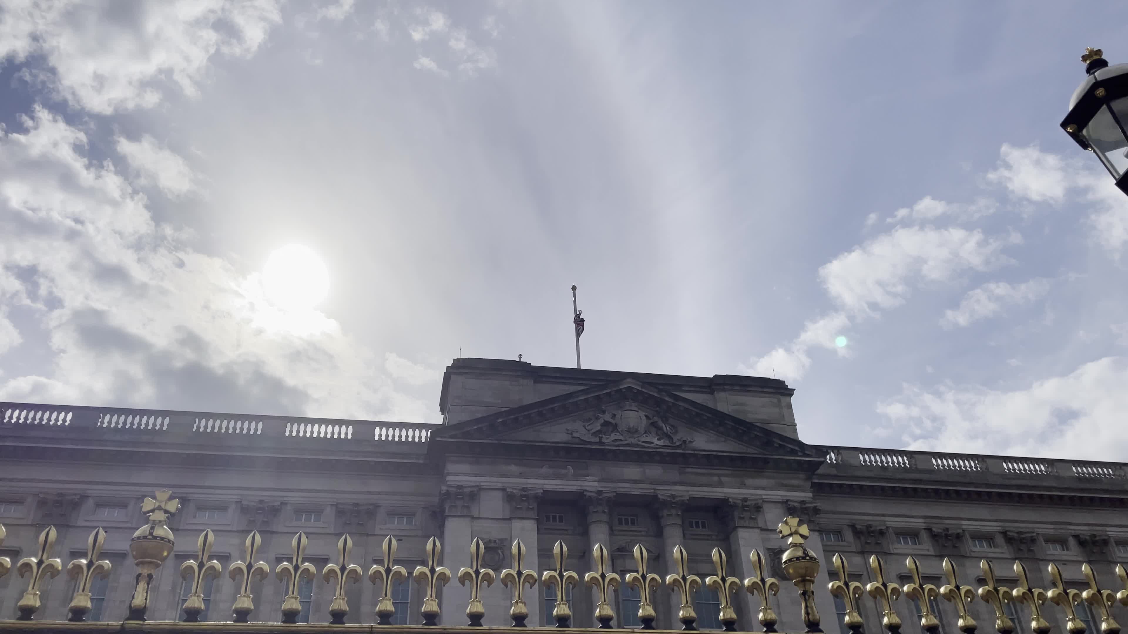 Union flag flies half-mast at Buckingham Palace
