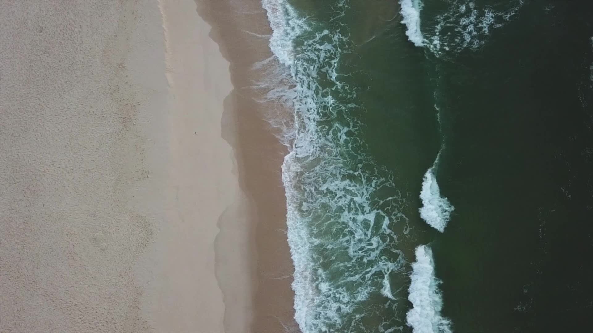 Empty beach in Rio de Janeiro amid the Covid-19 pandemic