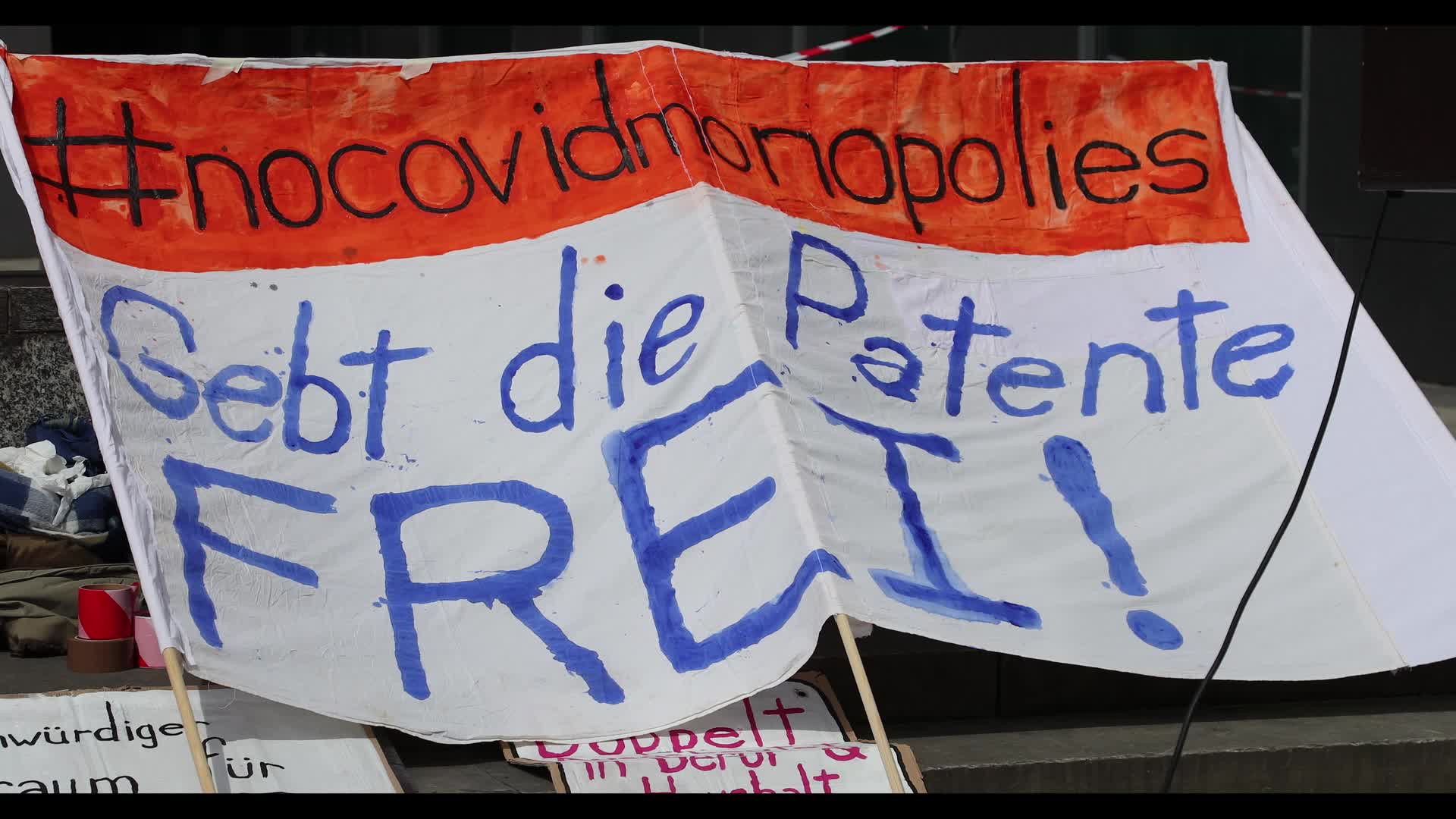 ZeroCovid activists protest for a lockdown in Munich, Germany