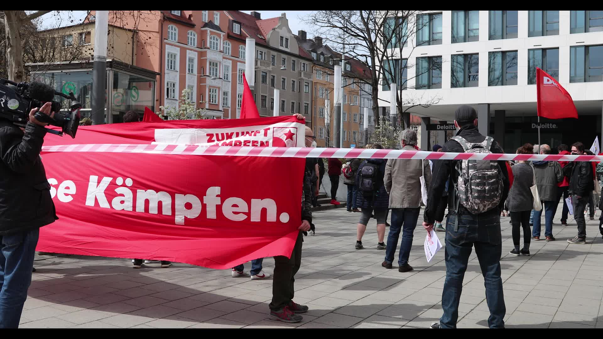 ZeroCovid activists protest for a lockdown in Munich, Germany