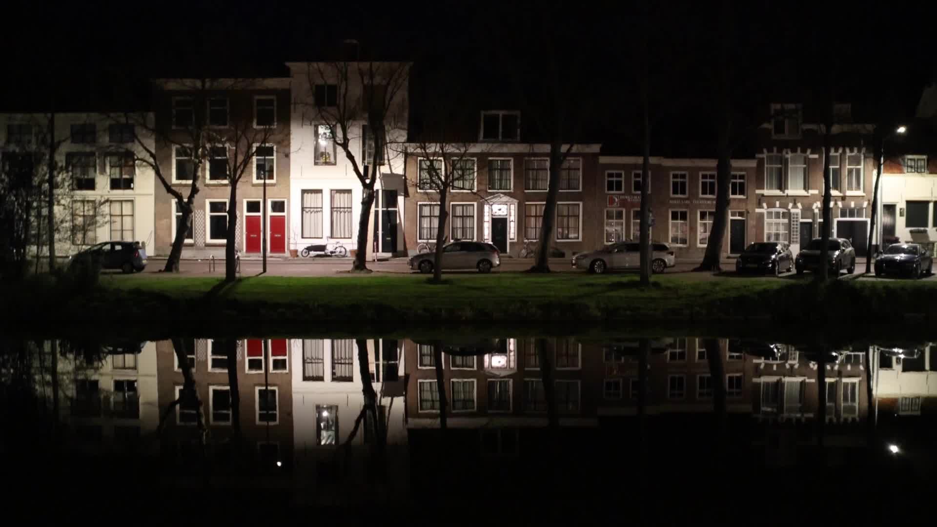 Magical quiet night in Middelburg historical town