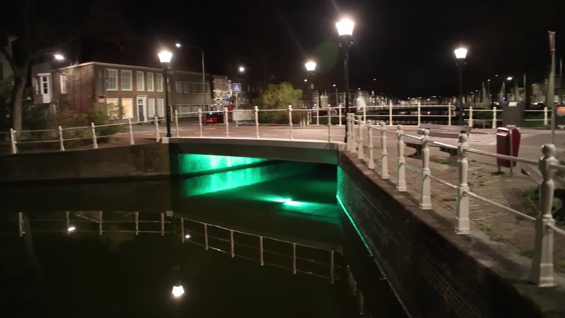 Magical quiet night in Middelburg historical town