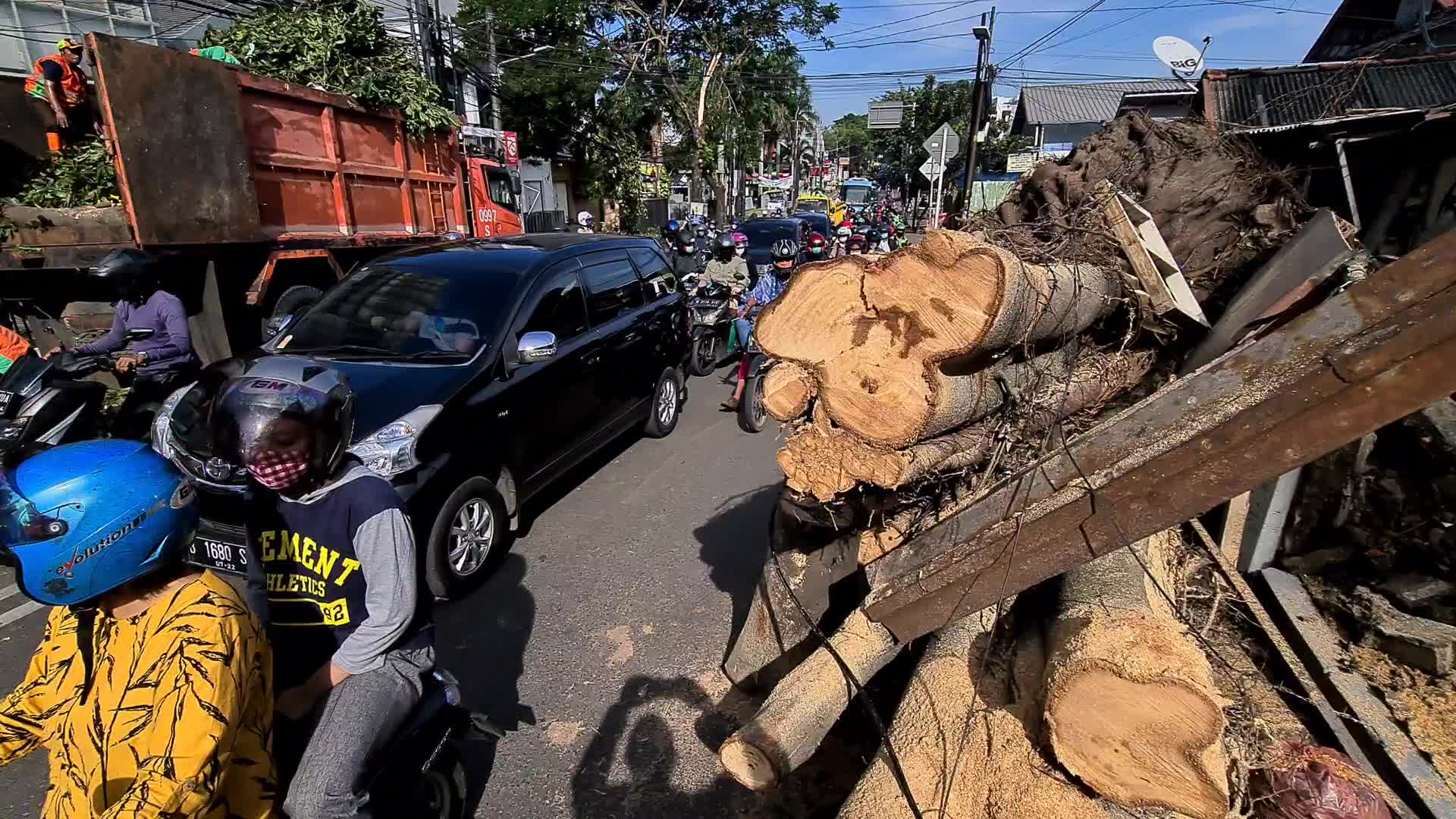 Aftermath of heavy rain in Jakarta, Indonesia