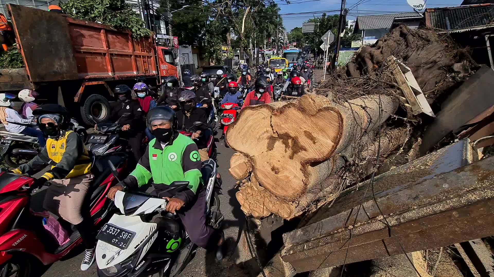 Aftermath of heavy rain in Jakarta, Indonesia
