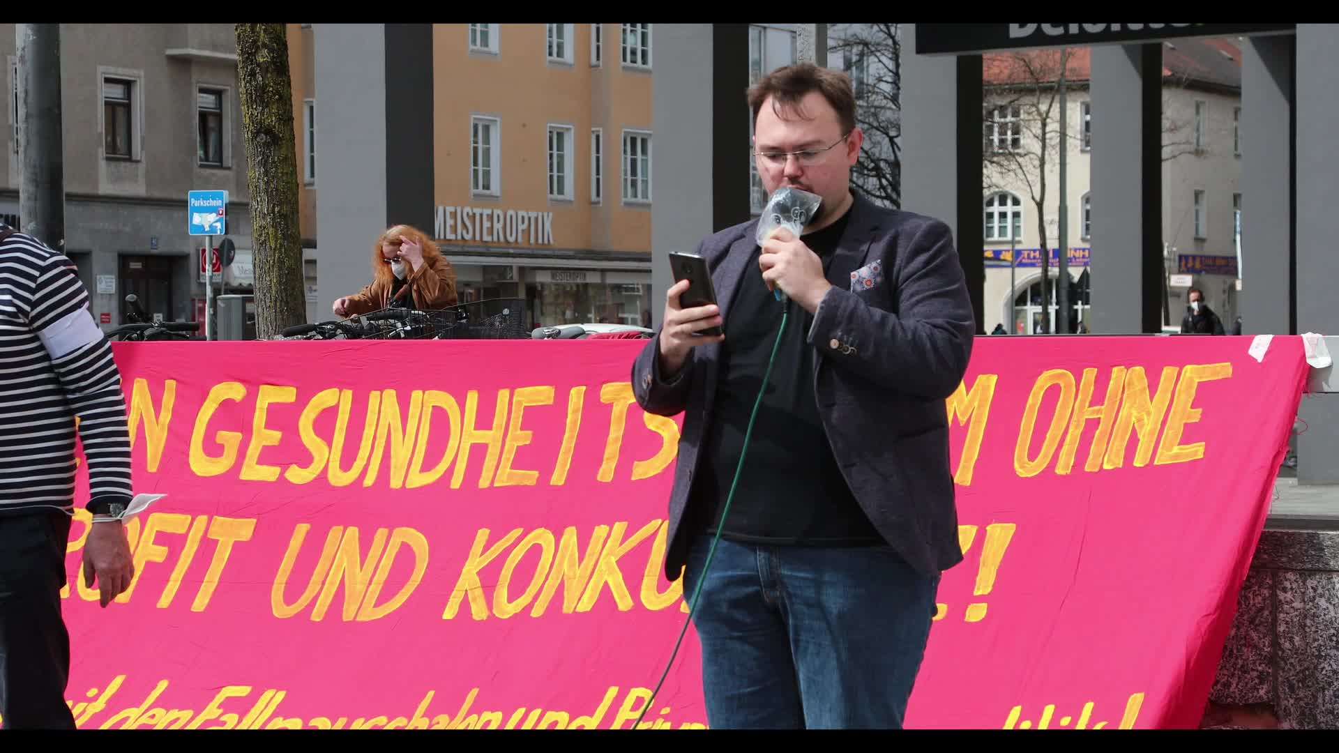 ZeroCovid activists protest for a lockdown in Munich, Germany