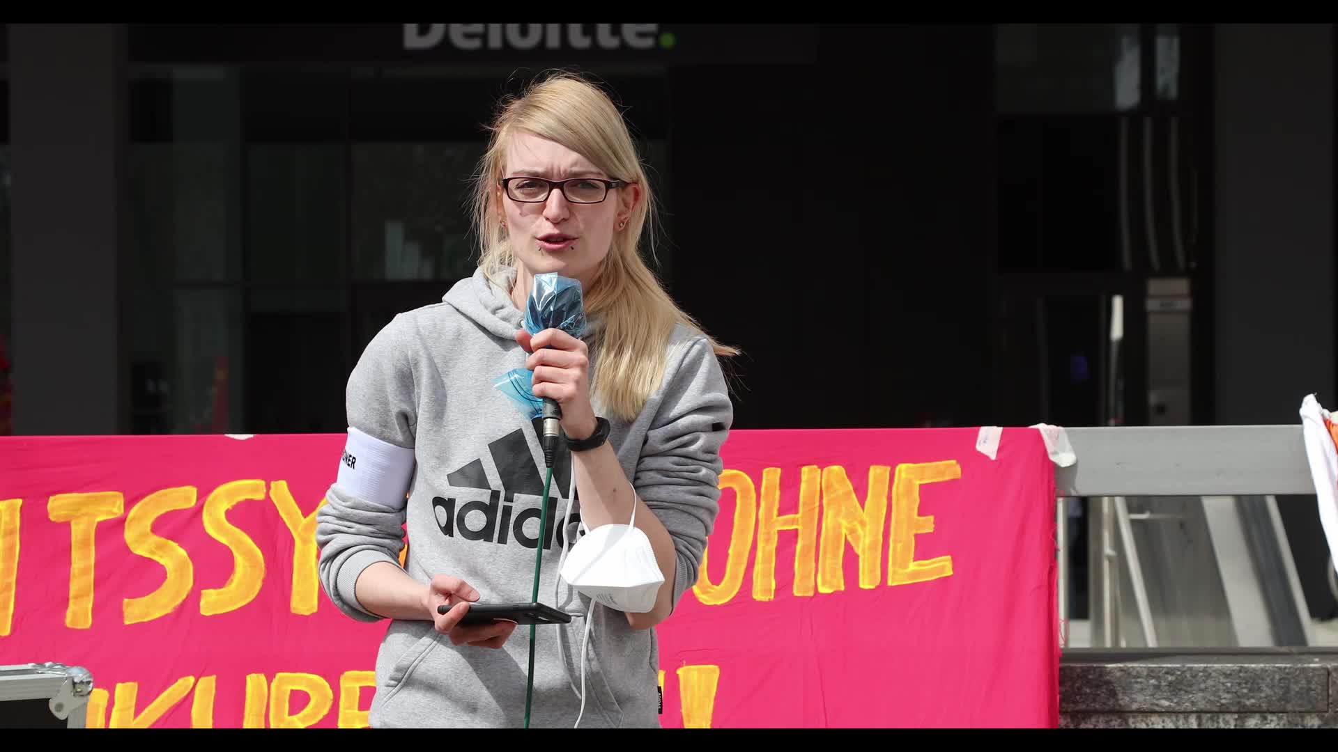 ZeroCovid activists protest for a lockdown in Munich, Germany