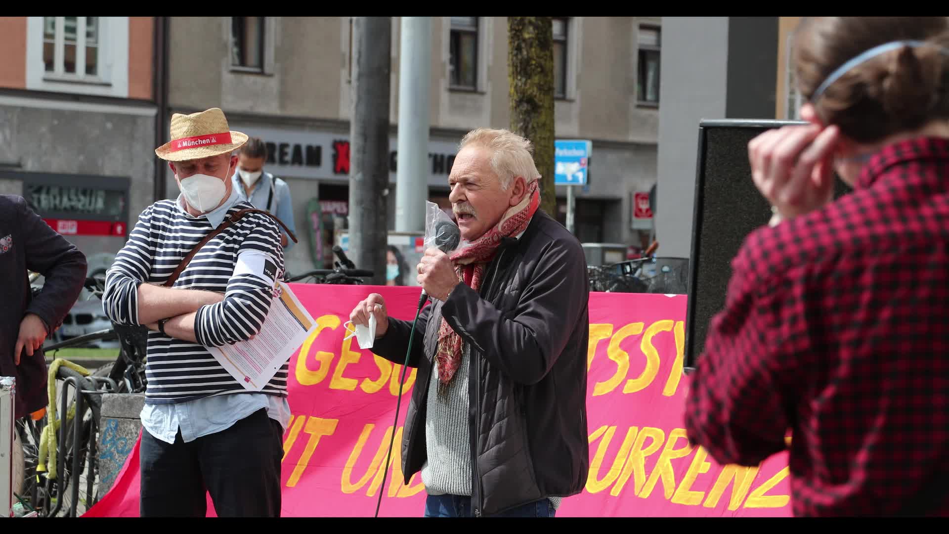 ZeroCovid activists protest for a lockdown in Munich, Germany