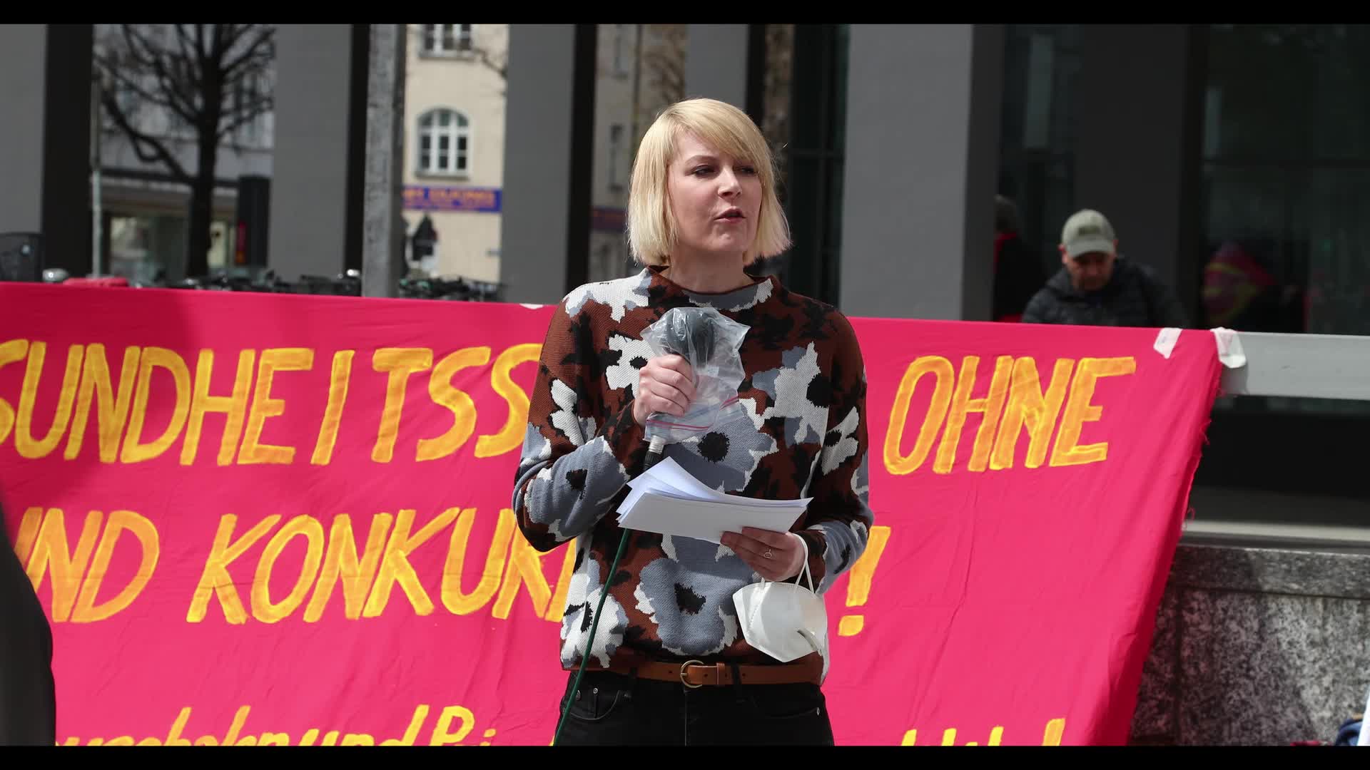 ZeroCovid activists protest for a lockdown in Munich, Germany