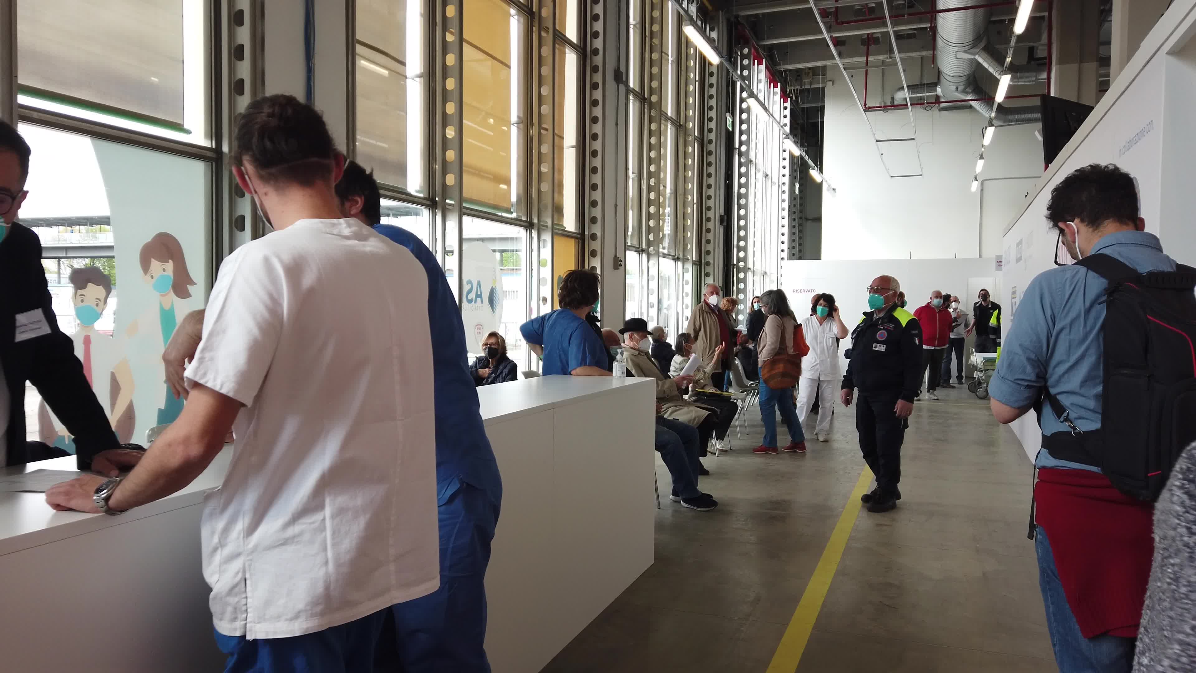 Covid-19 Vaccination Center At Lingotto In Turin 