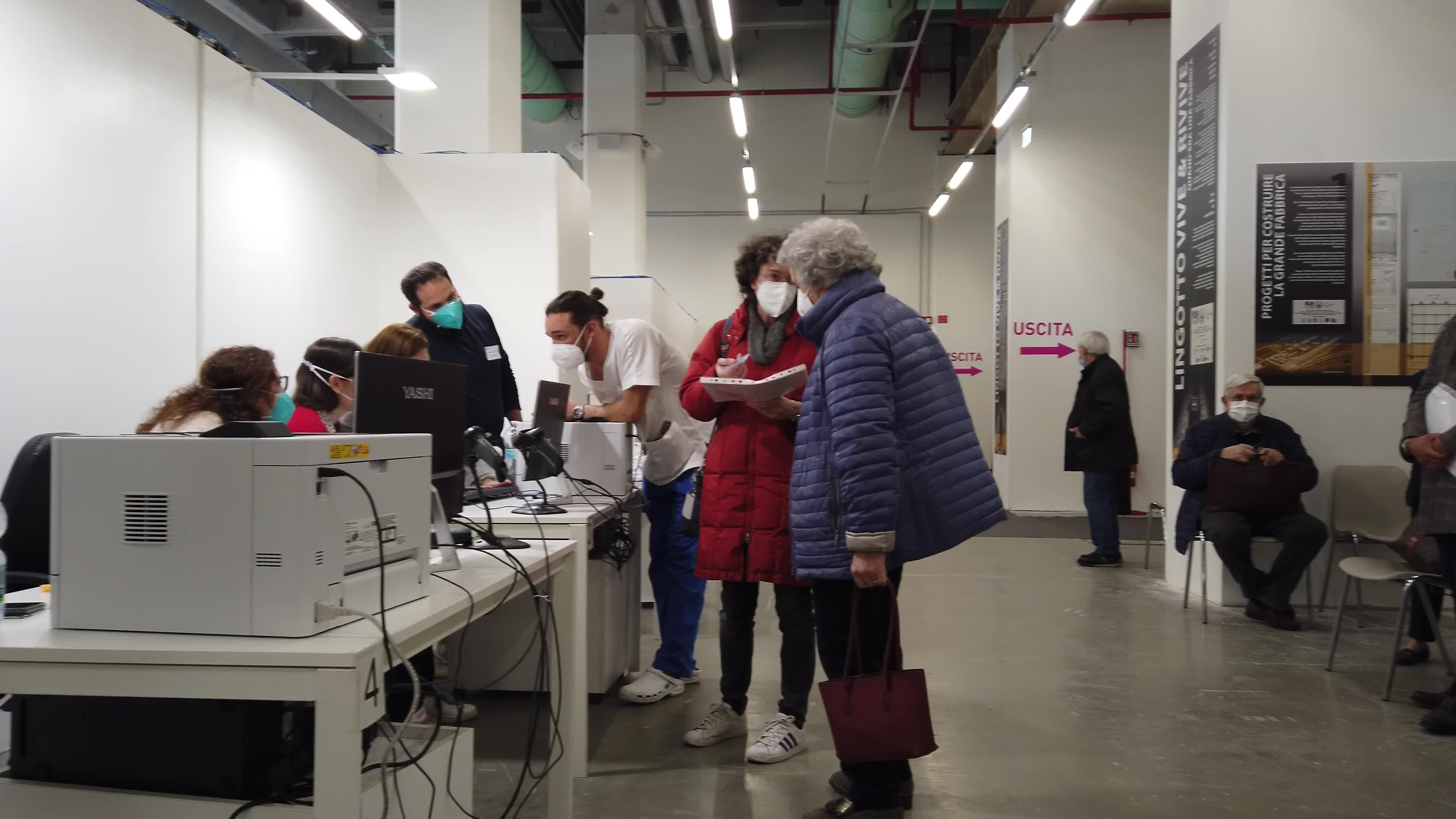 Covid-19 Vaccination Center At Lingotto In Turin 
