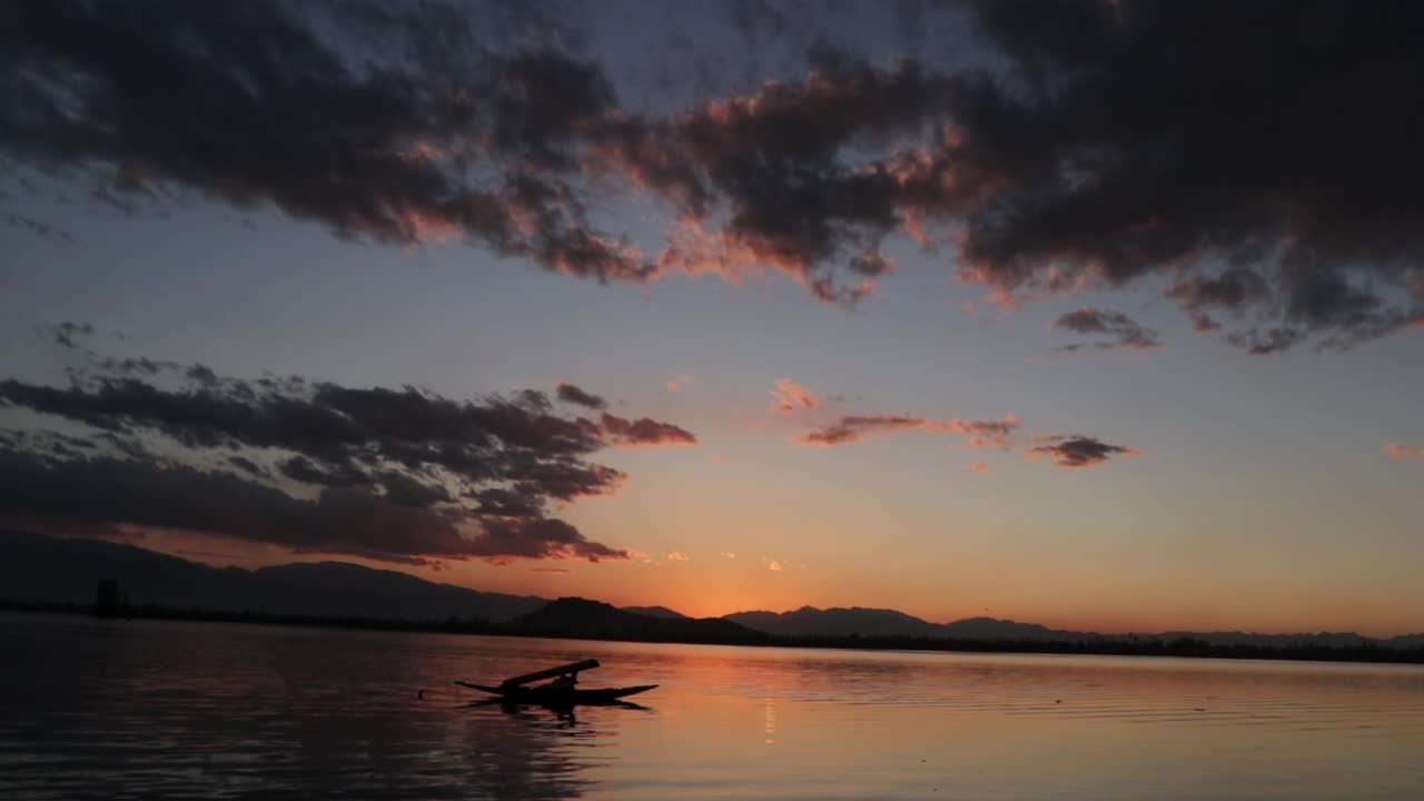 Sunset at Kashmir's Dal Lake