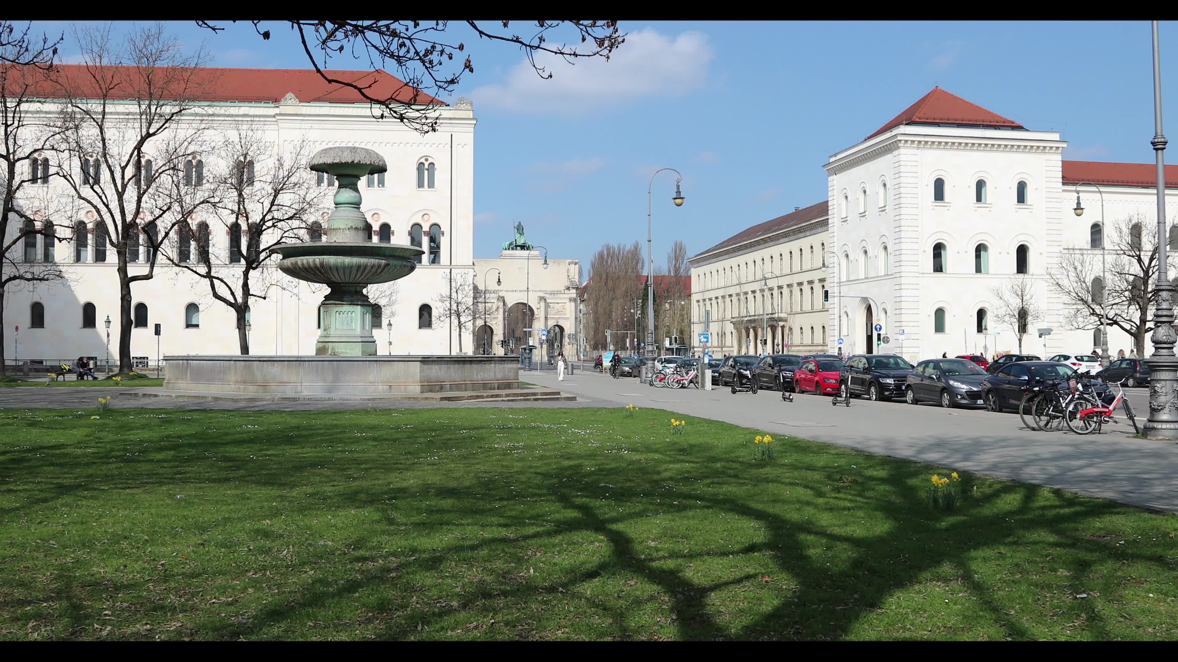 Traffic in Munich, Germany amid the Covid-19 pandemic