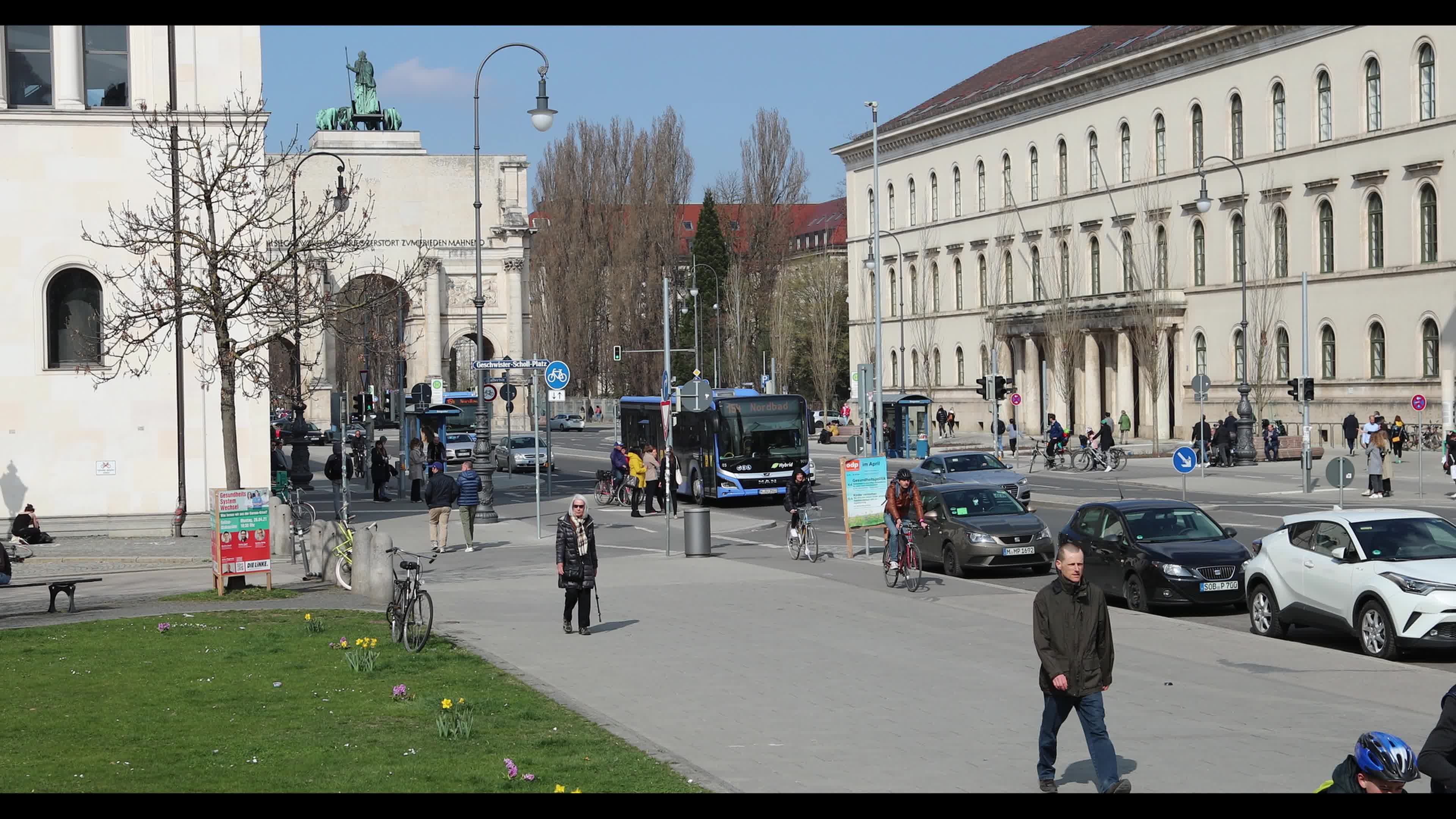 Traffic in Munich, Germany amid the Covid-19 pandemic