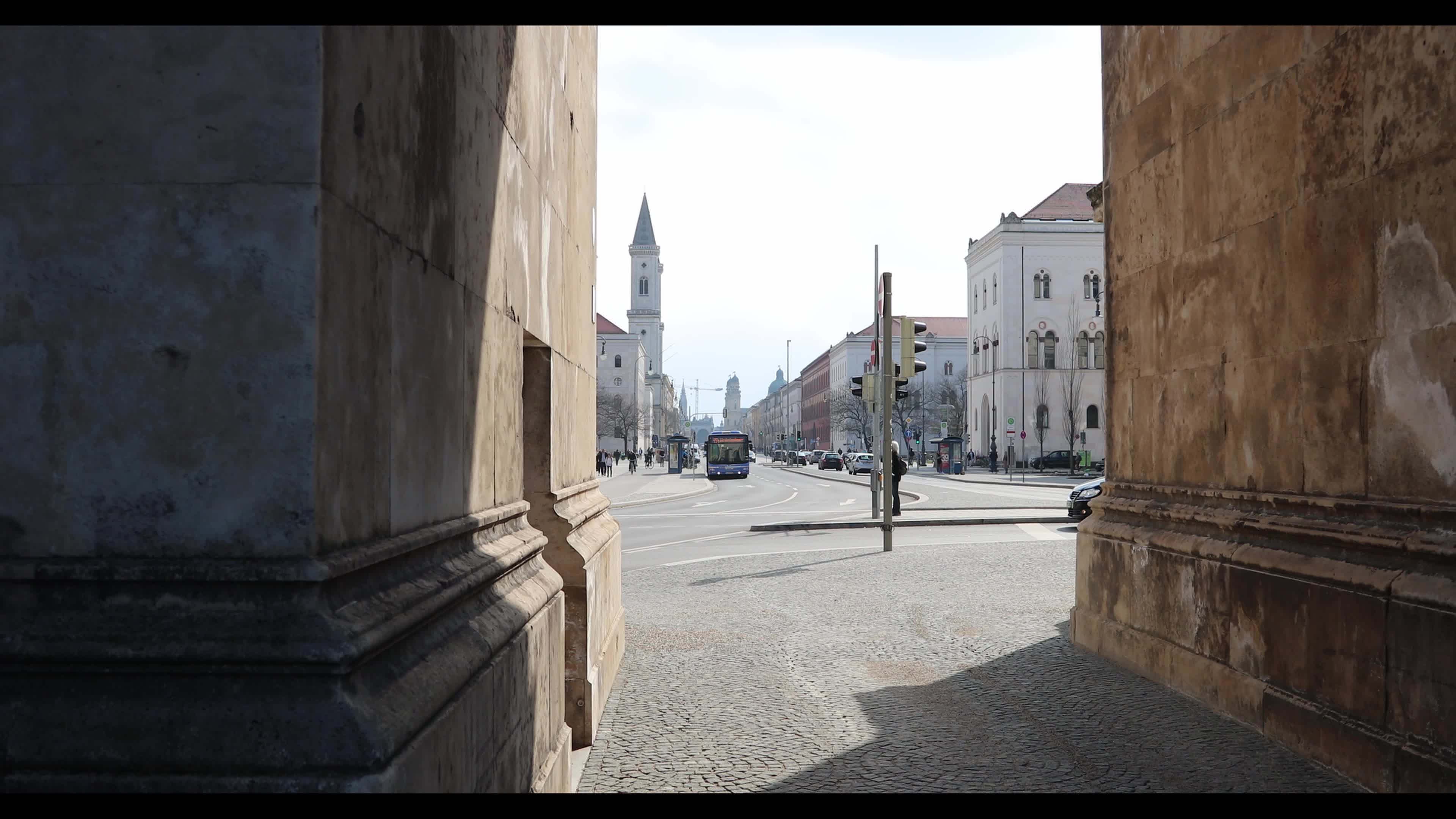 Traffic in Munich, Germany amid the Covid-19 pandemic