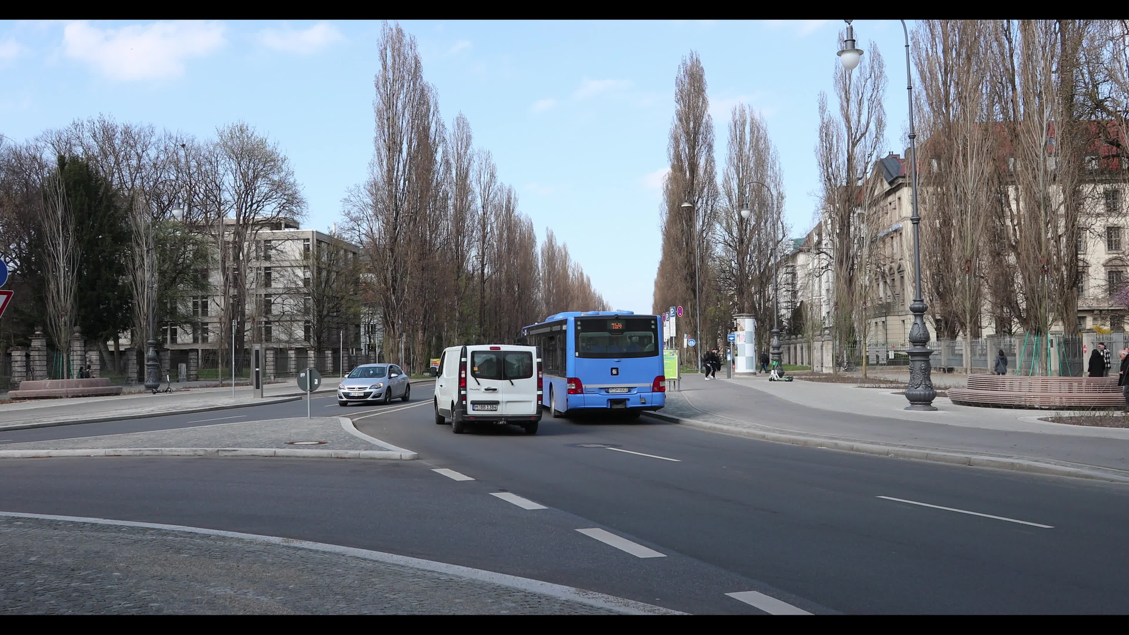 Traffic in Munich, Germany amid the Covid-19 pandemic