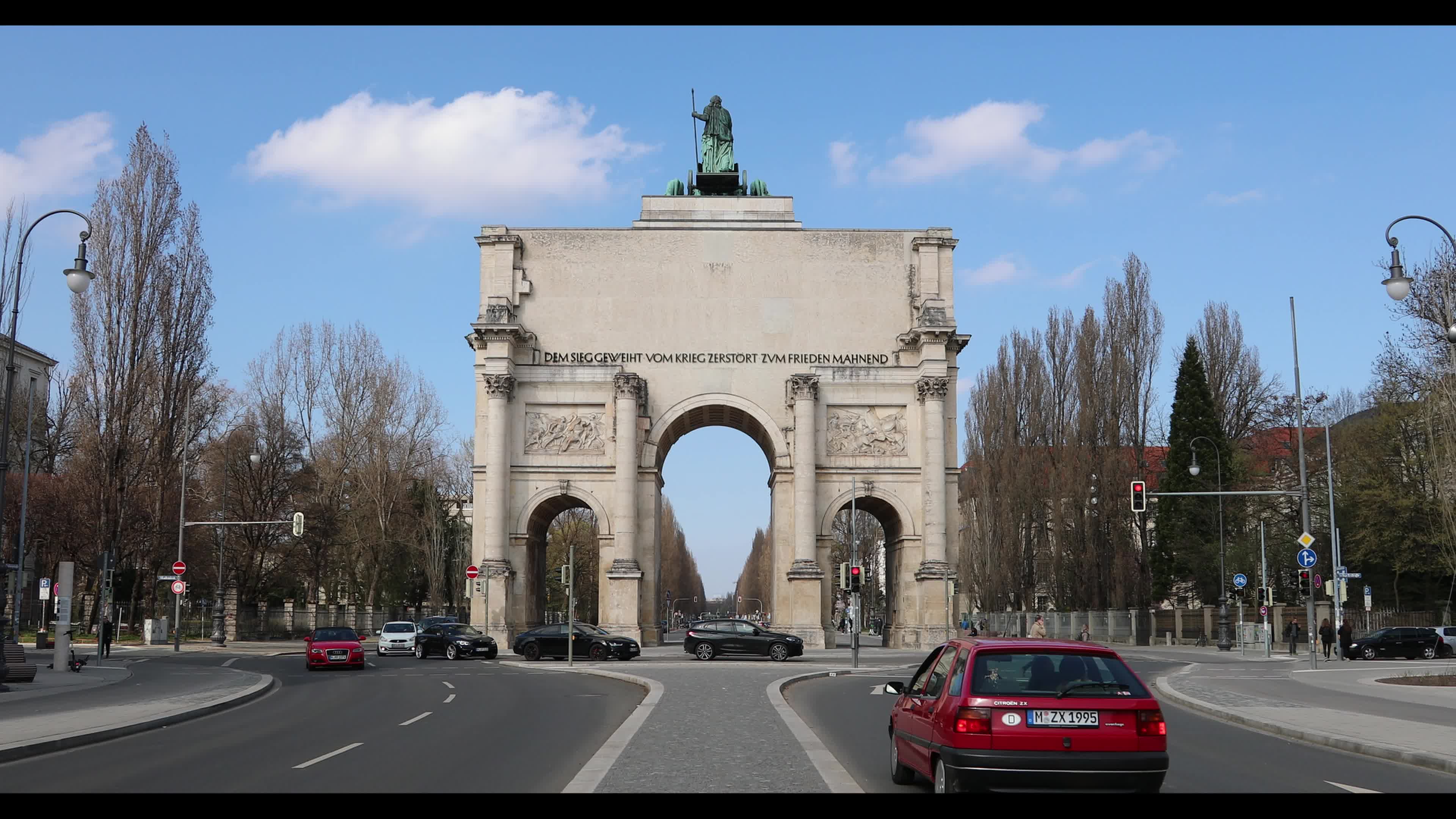 Traffic in Munich, Germany amid the Covid-19 pandemic