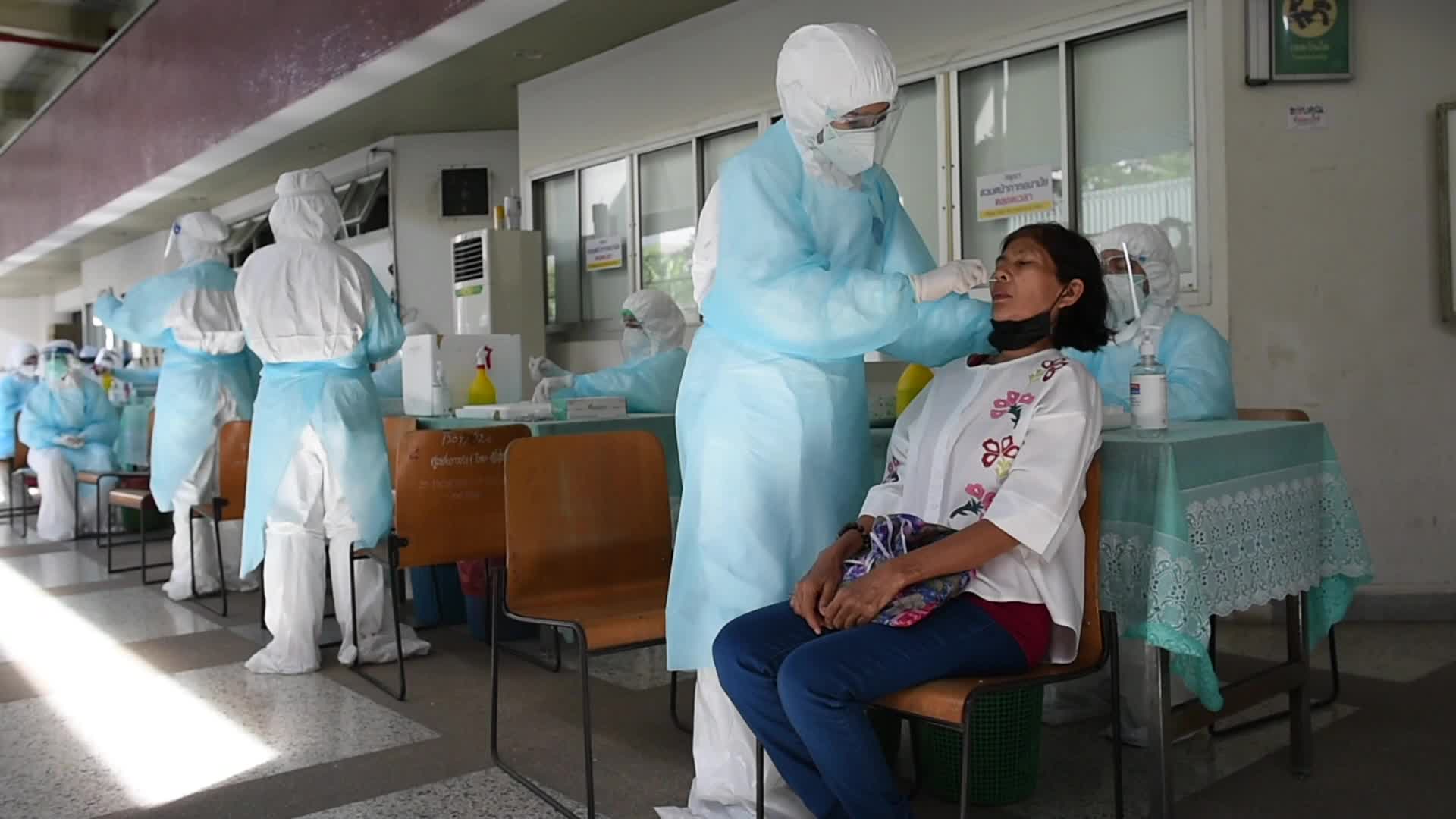 Coronavirus swab test in Bangkok