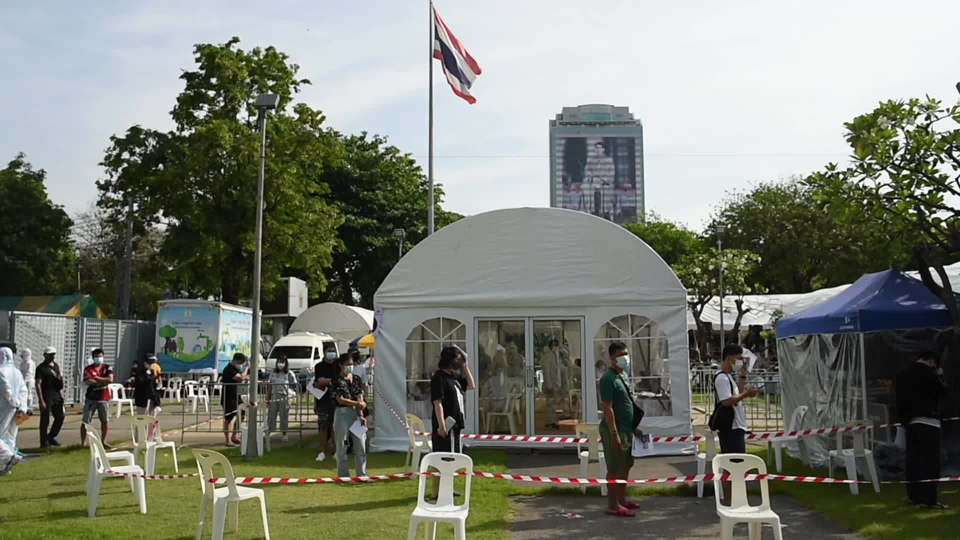 Coronavirus swab test in Bangkok