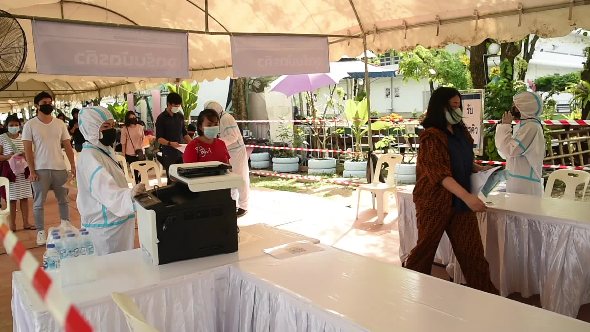 Coronavirus swab test in Bangkok