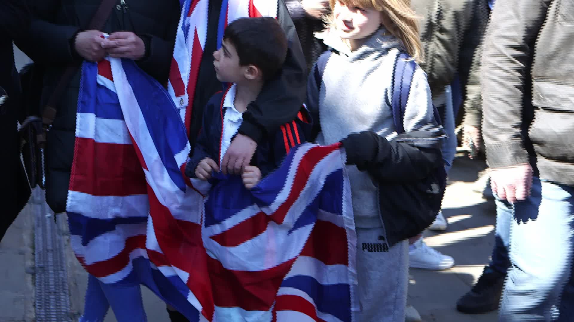 People attend the funeral of Prince Philip