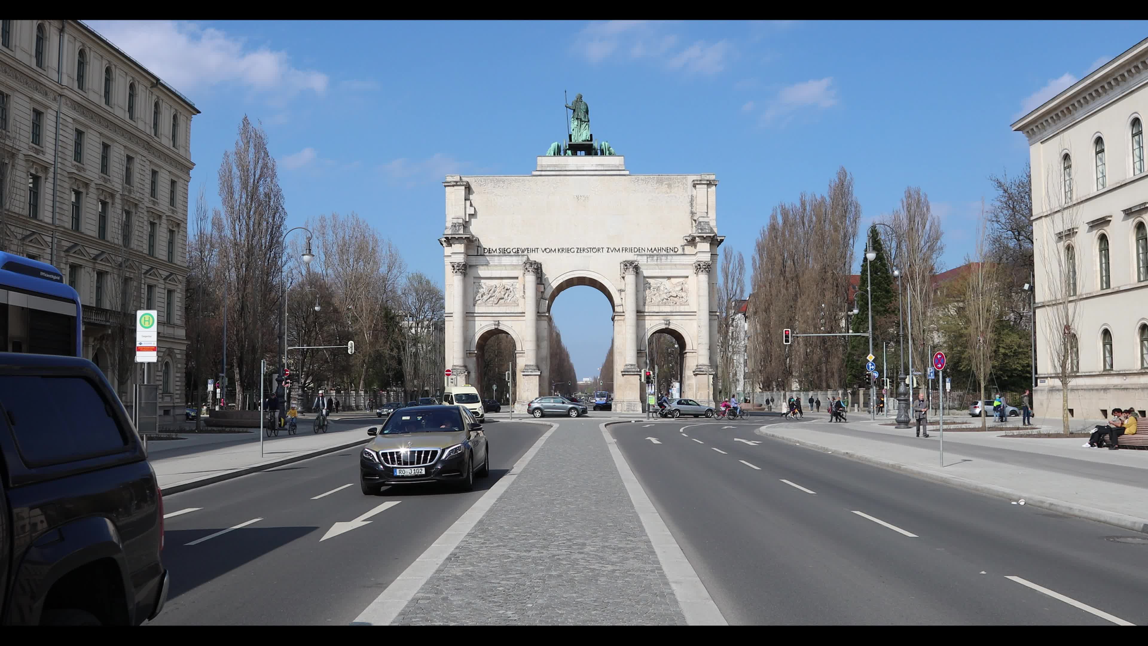 Traffic in Munich, Germany amid the Covid-19 pandemic