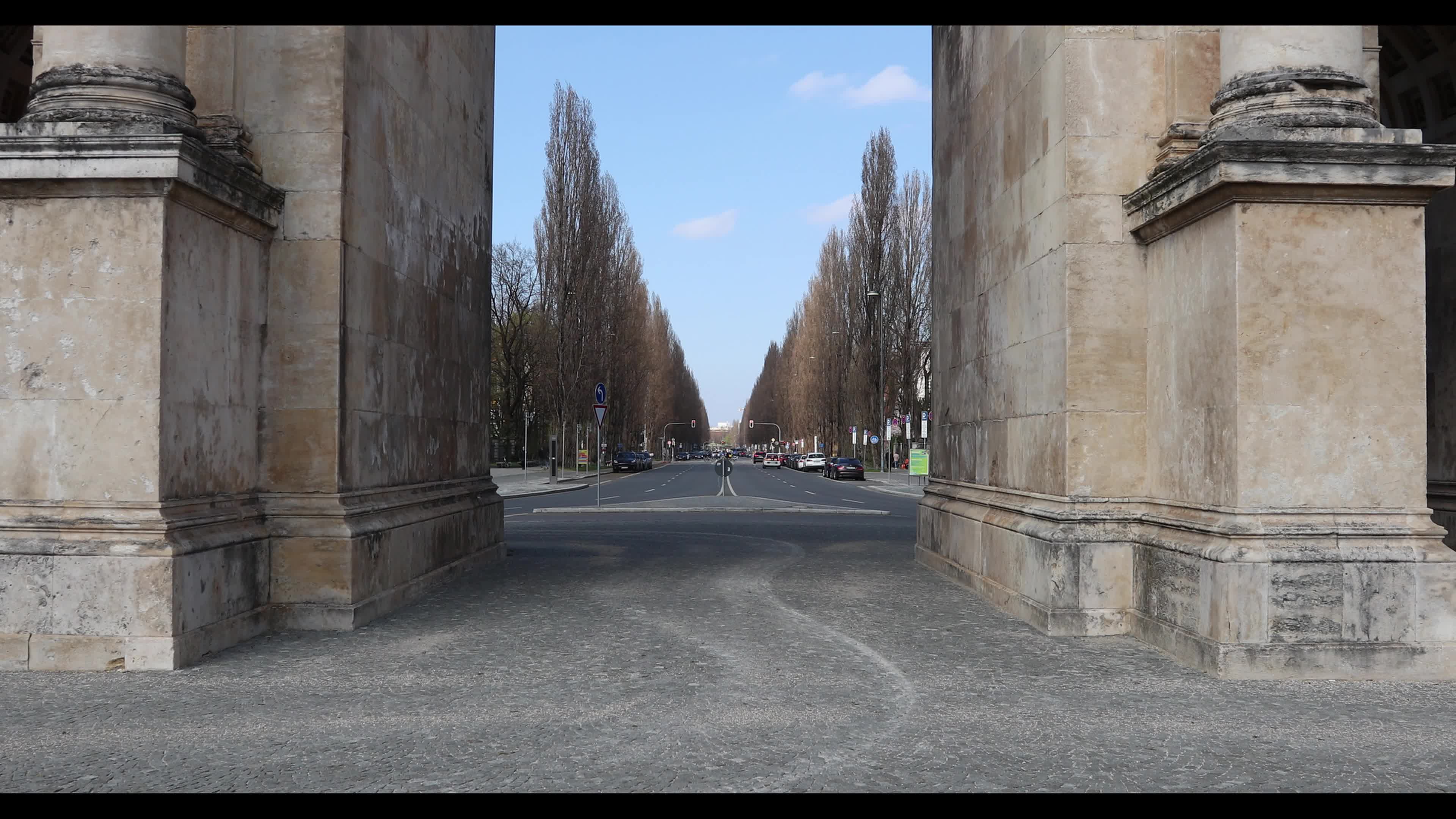 Traffic in Munich, Germany amid the Covid-19 pandemic