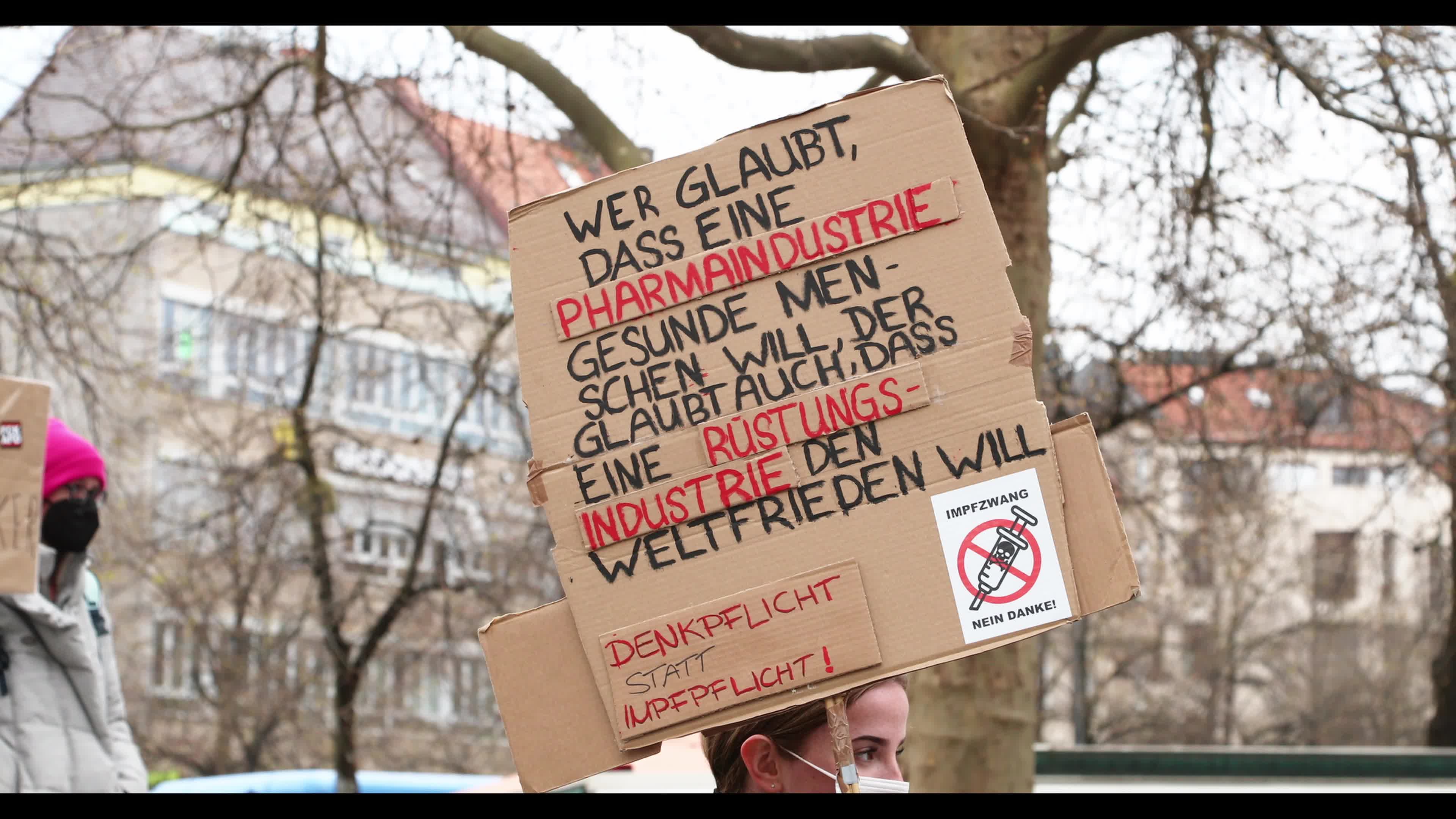 Anti Lockdown Protest in Munich, Germany