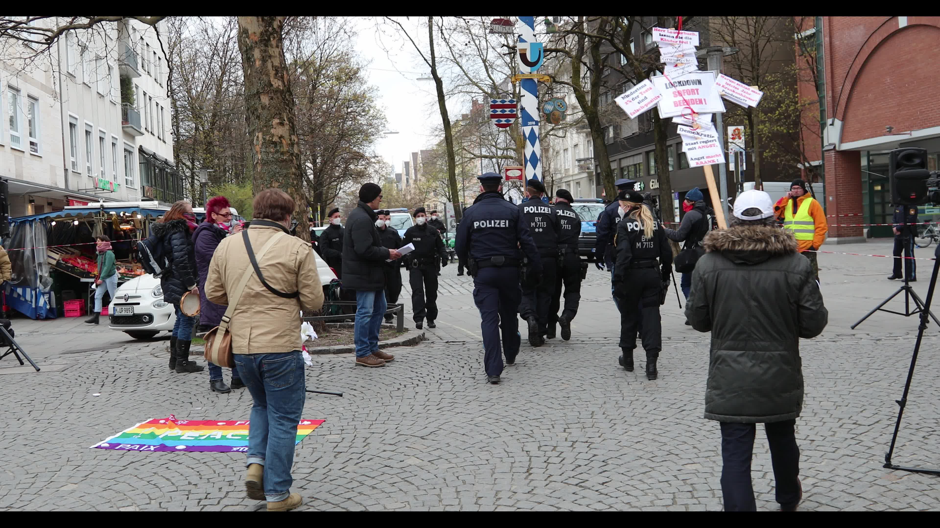 Anti Lockdown Protest in Munich, Germany