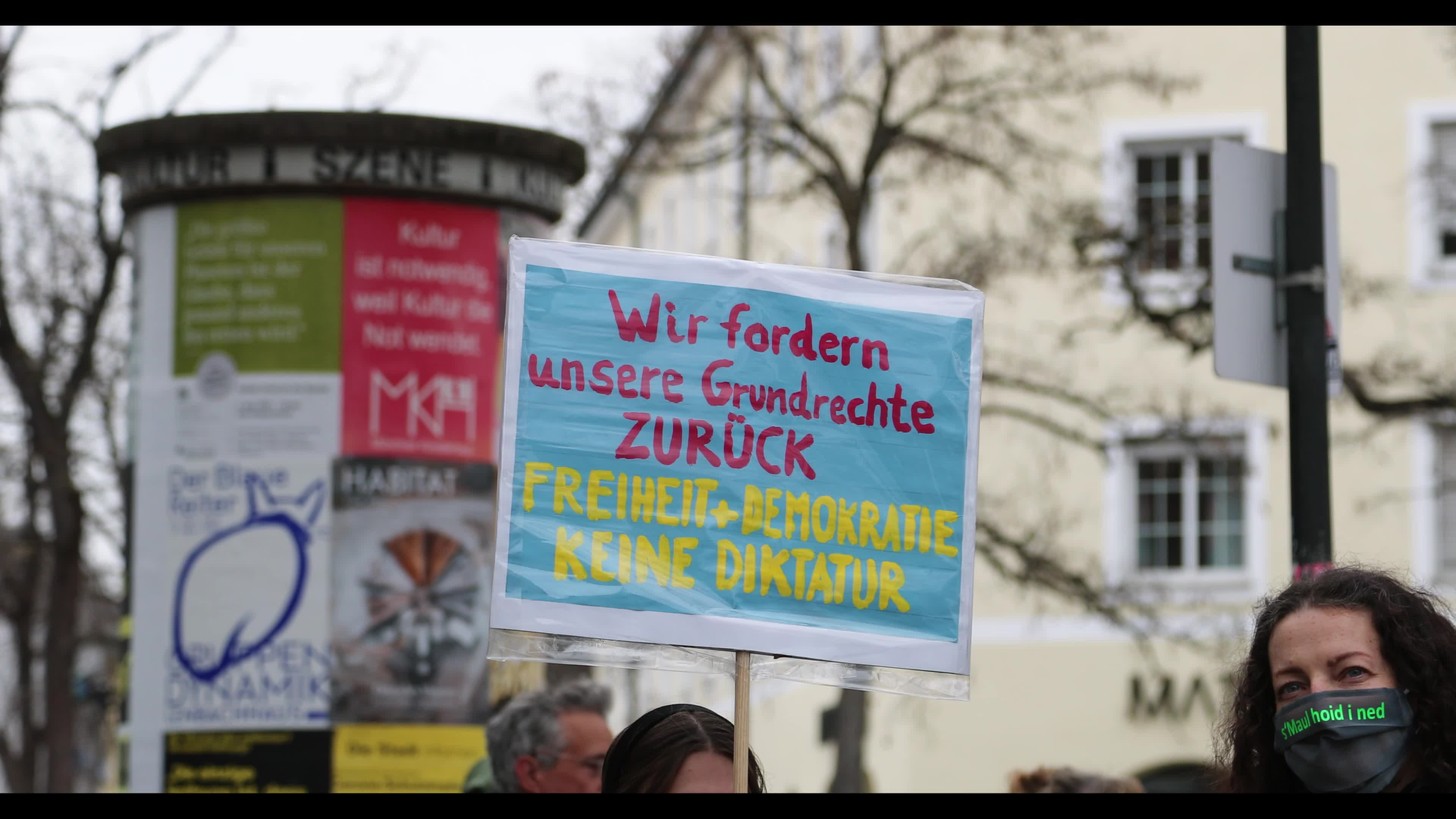 Anti Lockdown Protest in Munich, Germany