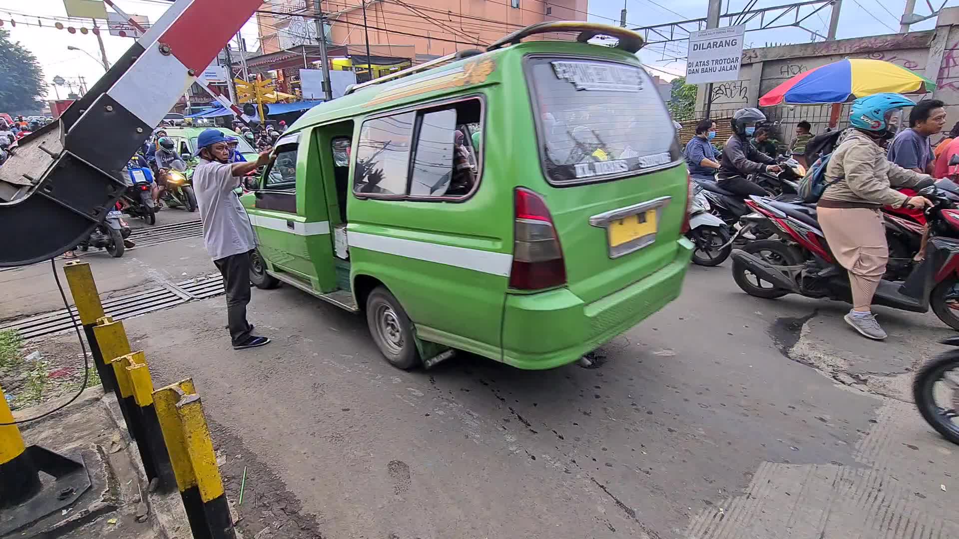 Traffic in South Tangerang, Indonesia amid the Covid-19 pandemic
